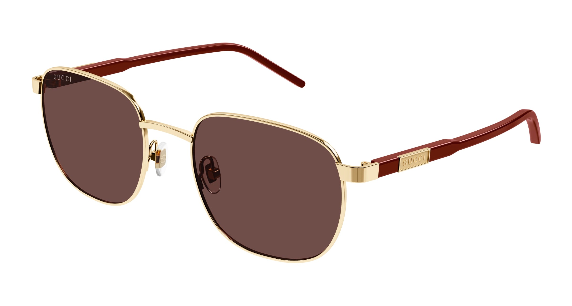 Gucci Uomo Gucci GG1799S 004 Occhiali da sole Metallo Oro Marrone Squadrata Gucci Uomo Gucci GG1799S 004 Occhiali da sole Metallo Oro Marrone Squadrata