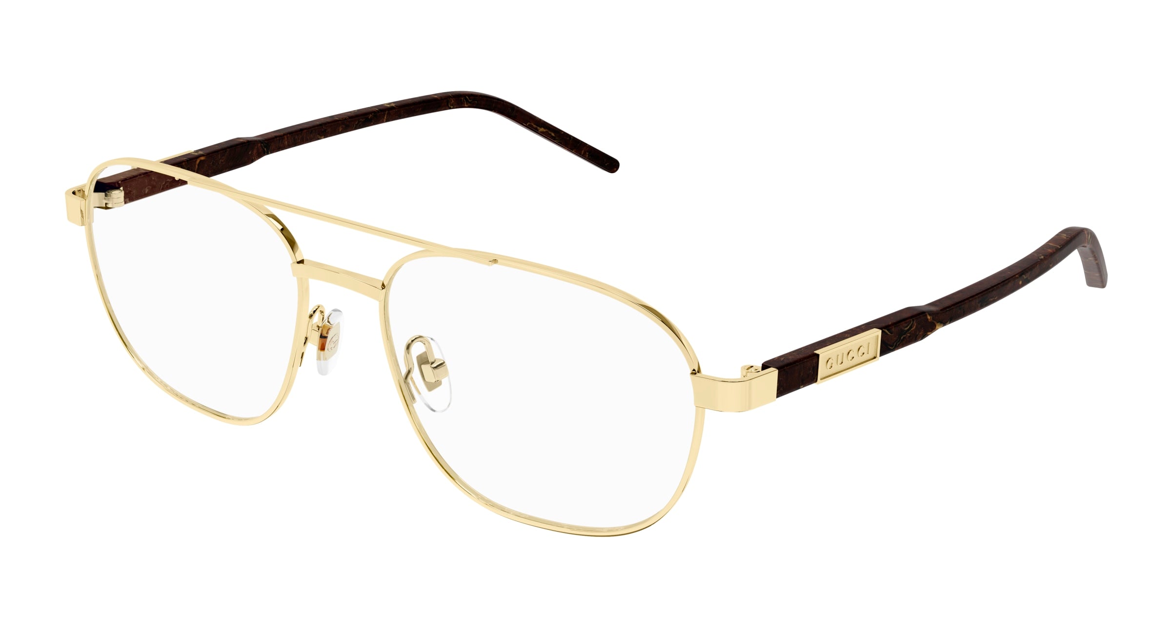 Gucci Uomo Gucci GG1800O 003 Montature da vista Metallo Oro Trasparente Squadrata Gucci Uomo Gucci GG1800O 003 Montature da vista Metallo Oro Trasparente Squadrata