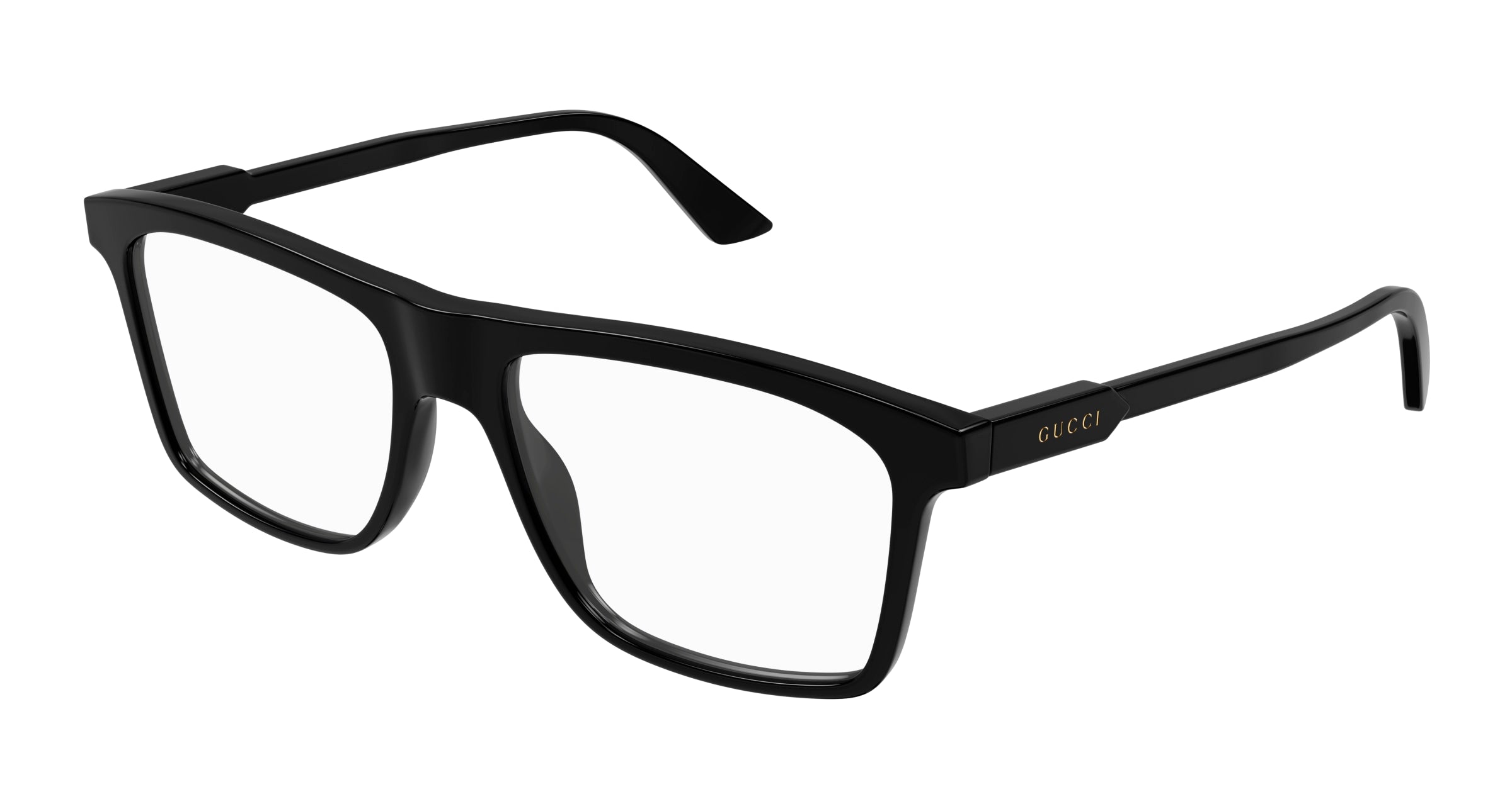 Gucci Uomo Gucci GG1820O 004 Montature da vista Acetato Nero Trasparente Squadrata