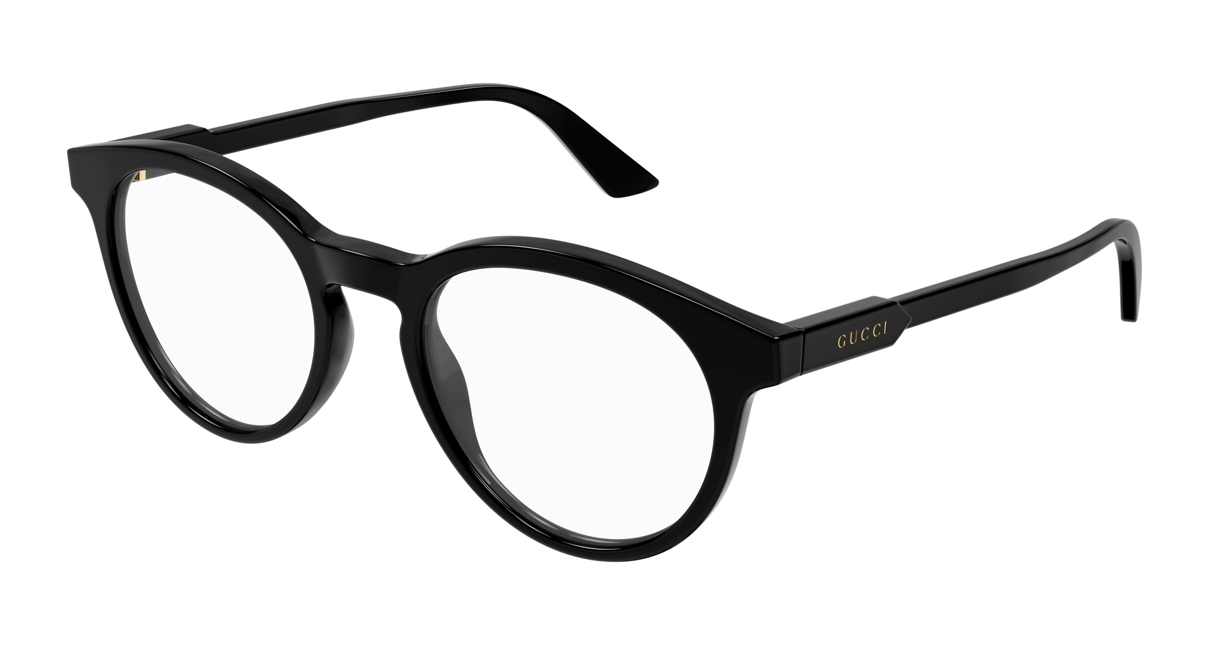 Gucci Uomo Gucci GG1822O 001 Montature da vista Acetato Nero Trasparente Rotonda