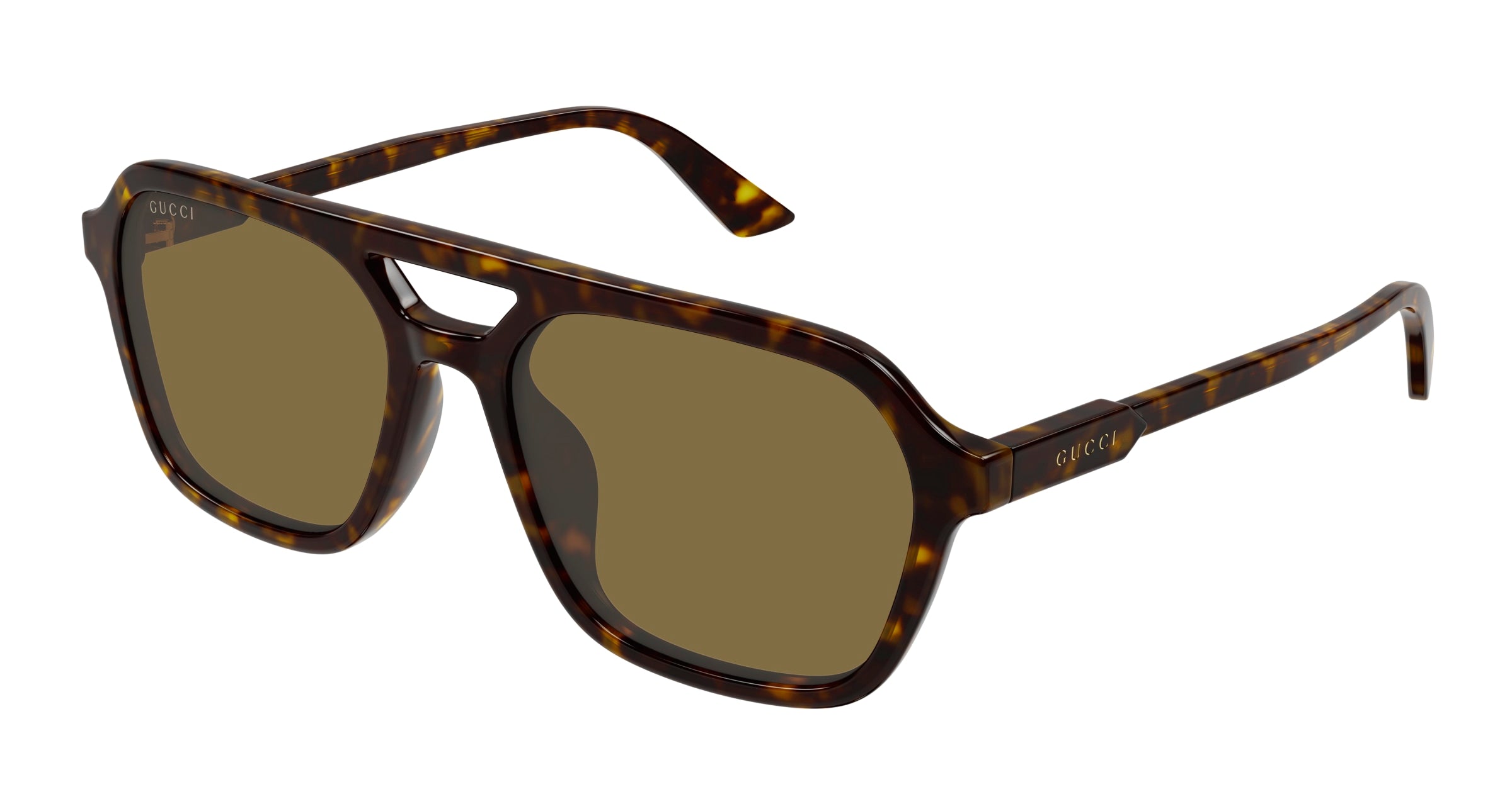 Gucci Uomo Gucci GG1823SA 002 Occhiali da sole Acetato Havana Marrone Pilot