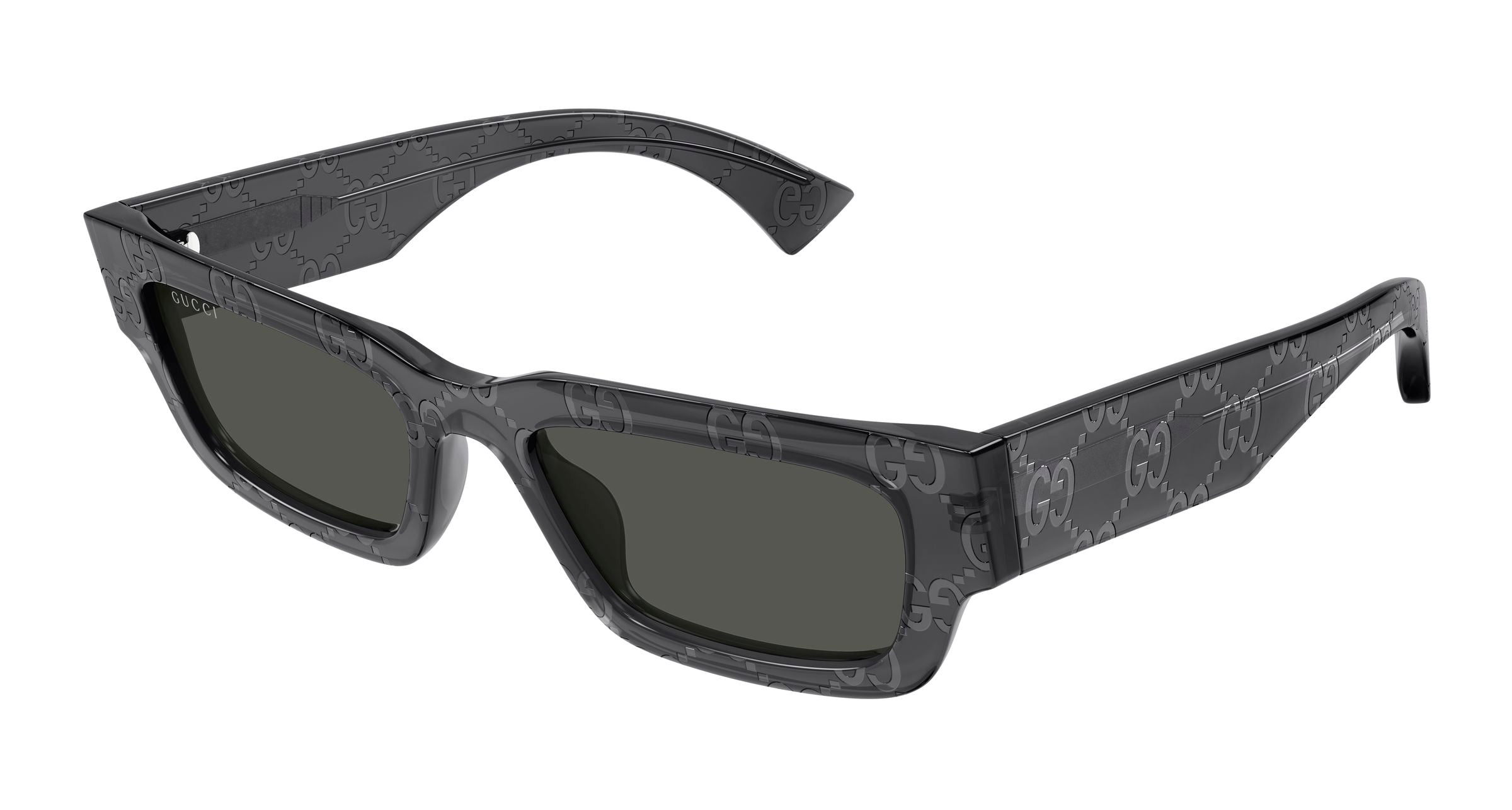 Gucci Uomo Gucci GG1838S 011 Occhiali da sole Acetato Grigio Grigio Squadrata