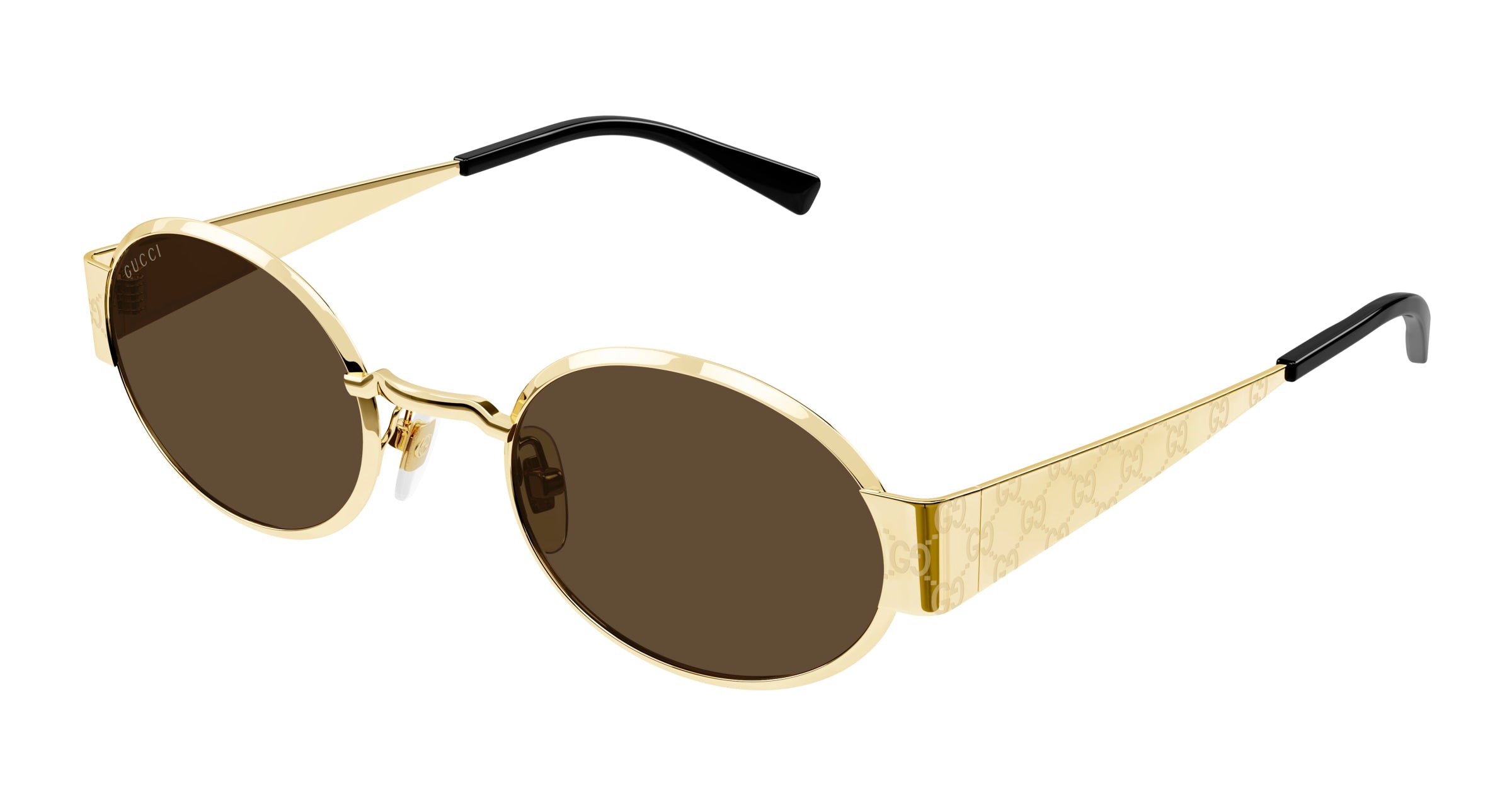 Gucci Uomo Gucci GG1854S 005 Occhiali da sole Metallo Oro Marrone Rotonda Gucci Uomo Gucci GG1854S 005 Occhiali da sole Metallo Oro Marrone Rotonda