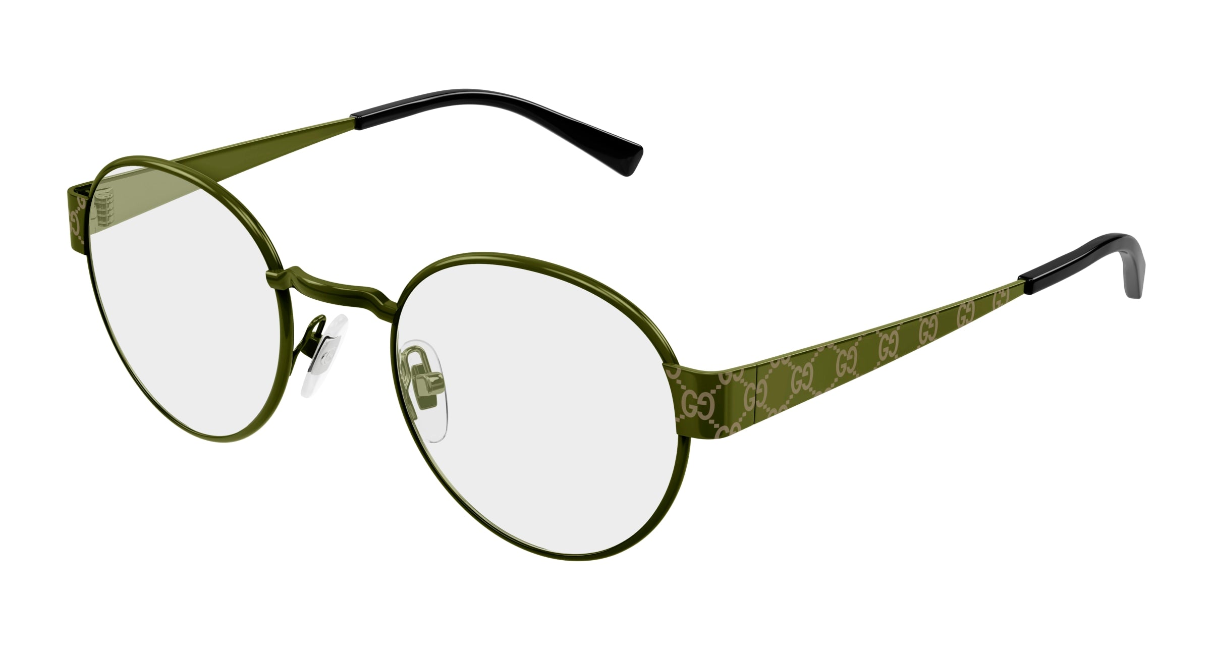 Gucci Uomo Gucci GG1855O 003 Montature da vista Metallo Verde Trasparente Rotonda Gucci Uomo Gucci GG1855O 003 Montature da vista Metallo Verde Trasparente Rotonda