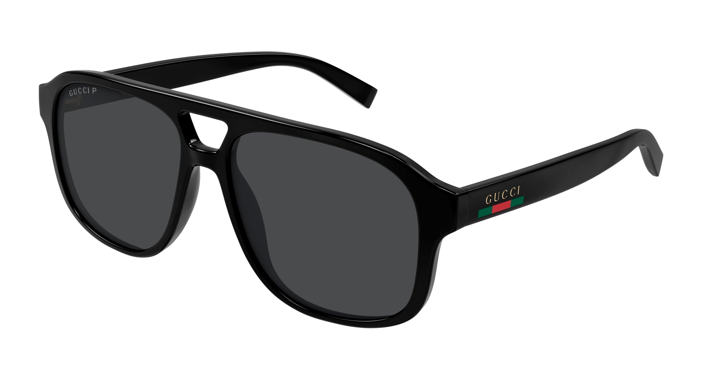 Gucci Uomo Gucci GG1856S 005 Occhiali da sole Iniettato Nero Grigio Pilot