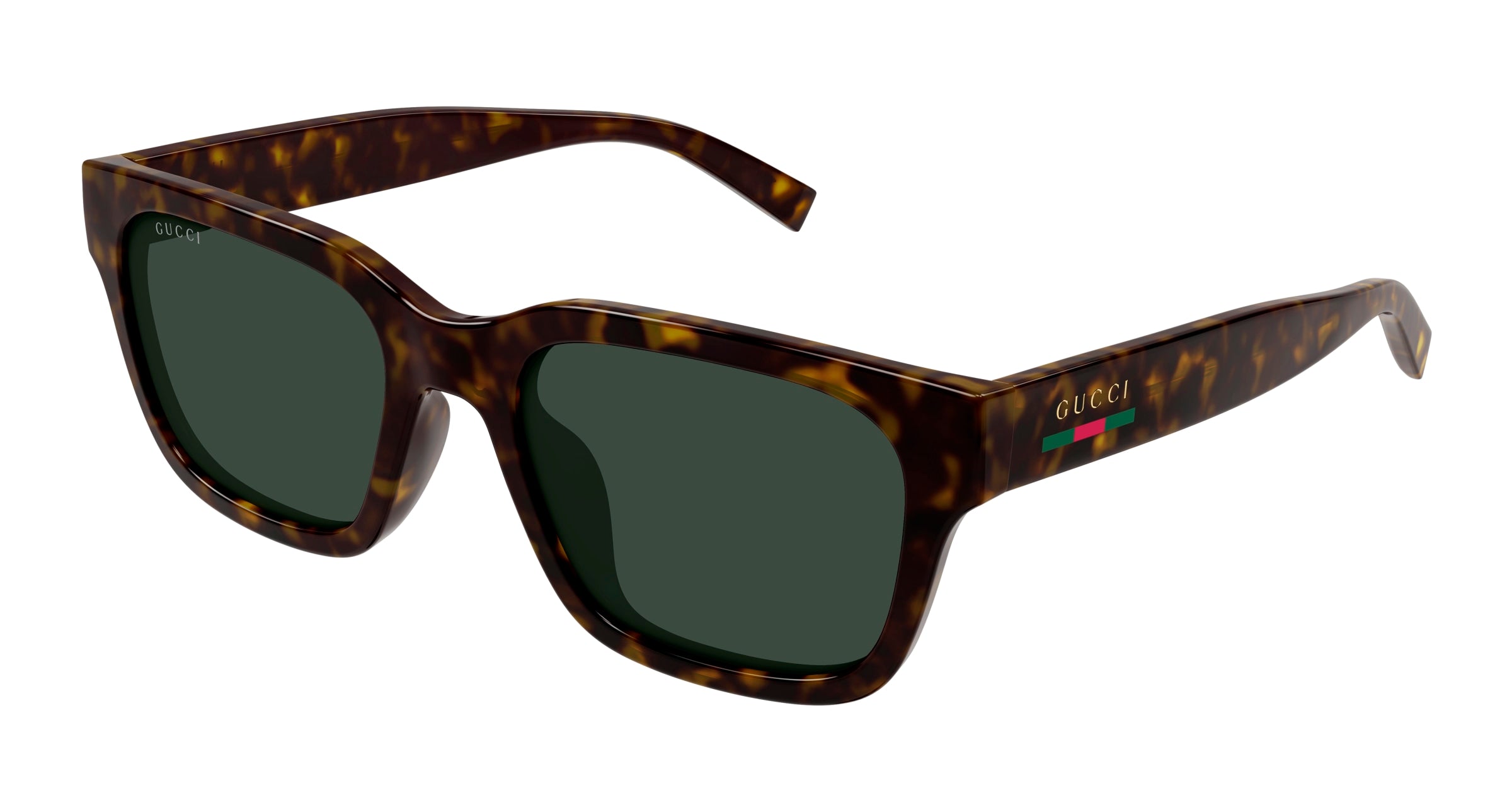 Gucci Uomo Gucci GG1857SK 002 Occhiali da sole Iniettato Havana Verde Squadrata Gucci Uomo Gucci GG1857SK 002 Occhiali da sole Iniettato Havana Verde Squadrata