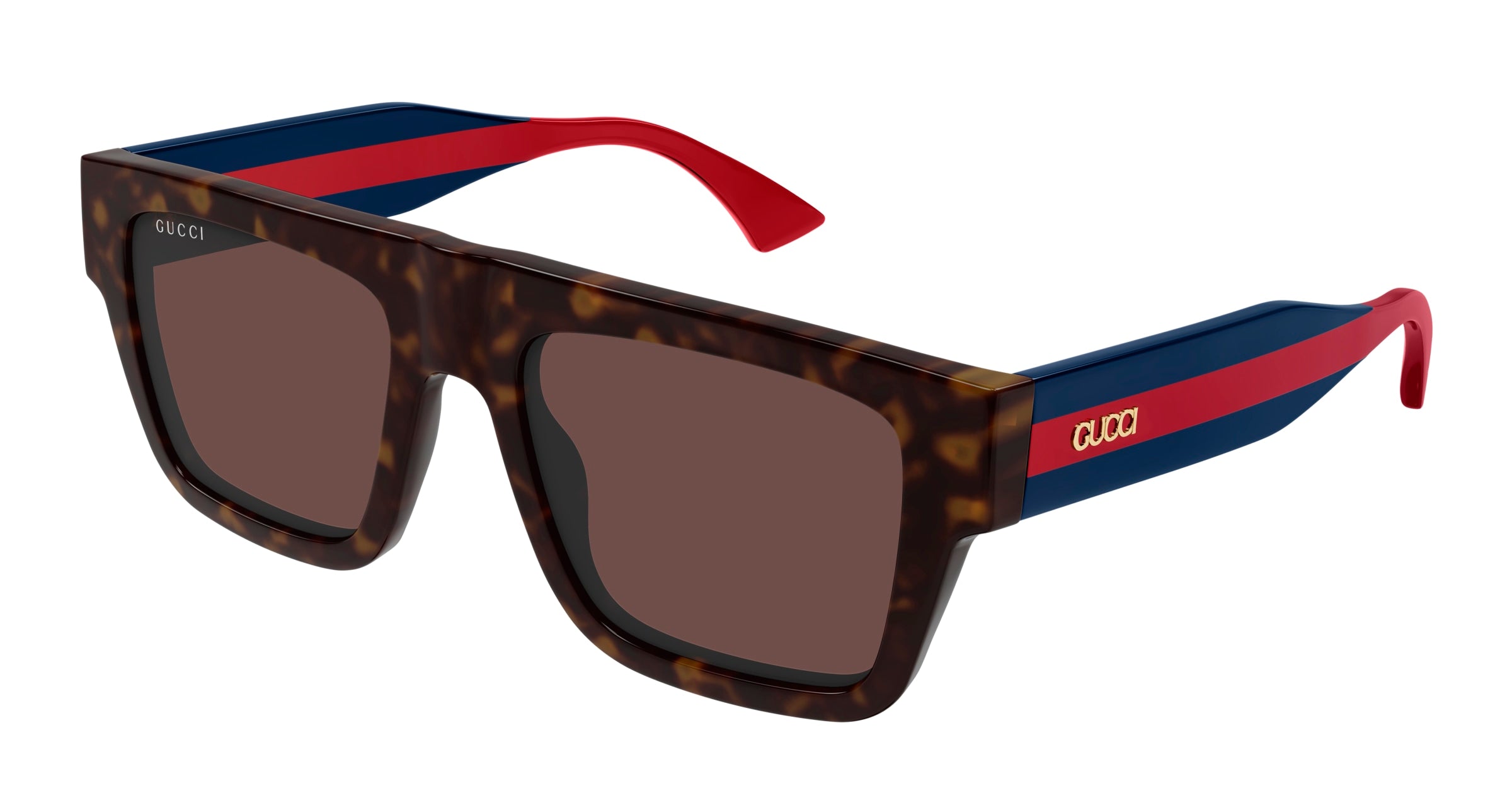 Gucci Uomo Gucci GG1868S 002 Occhiali da sole Acetato Havana Marrone Squadrata