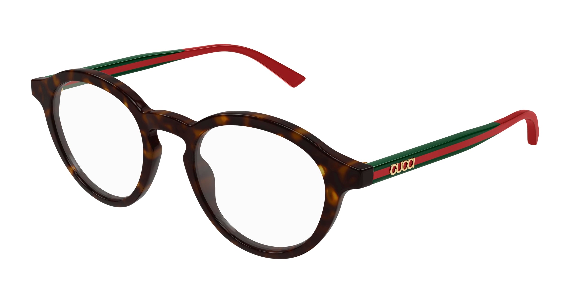 Gucci Uomo Gucci GG1871O 002 Montature da vista Acetato Havana Trasparente Rotonda