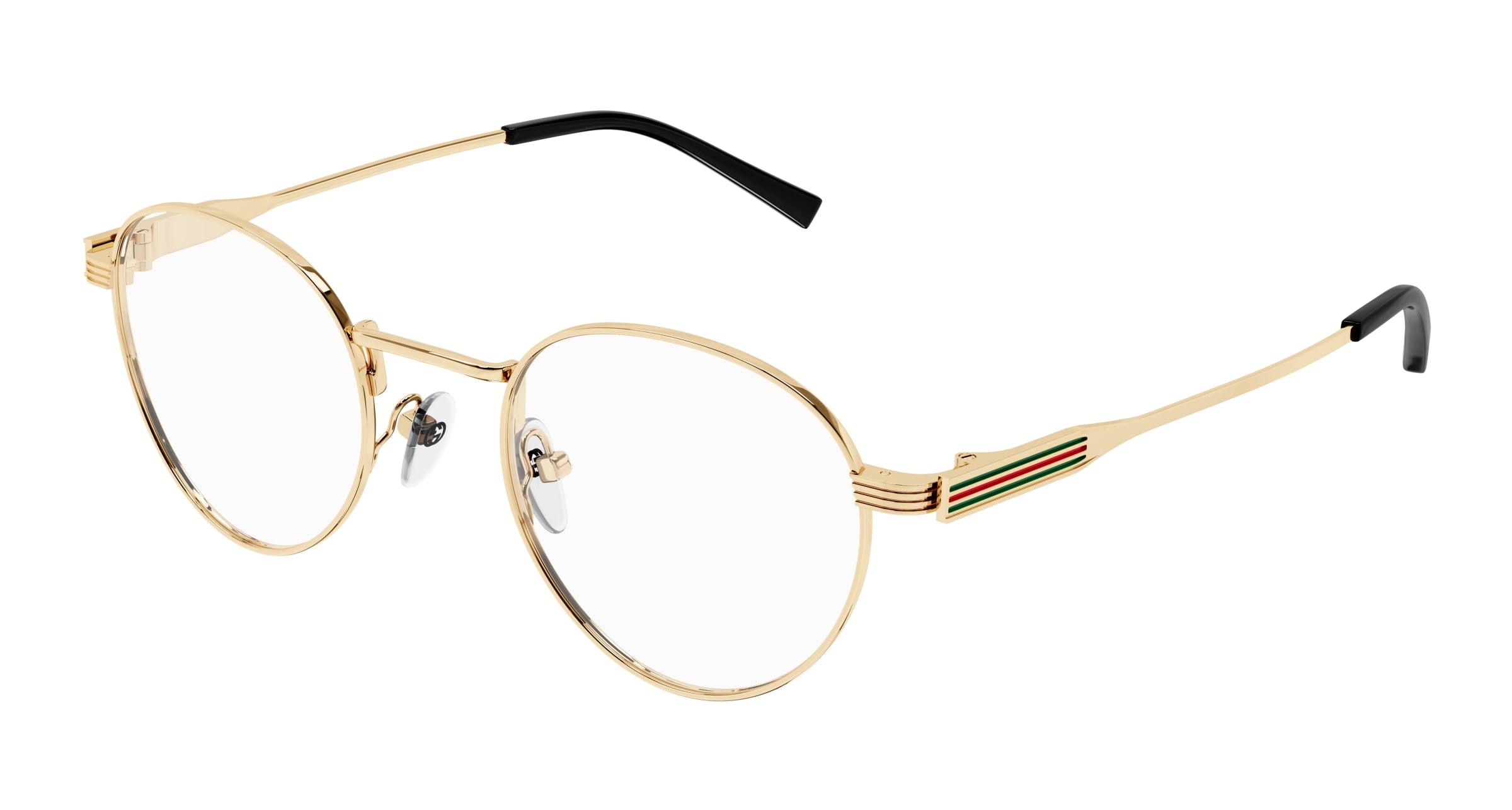 Gucci Uomo Gucci GG1877O 001 Montature da vista Metallo Oro Trasparente Rotonda Gucci Uomo Gucci GG1877O 001 Montature da vista Metallo Oro Trasparente Rotonda