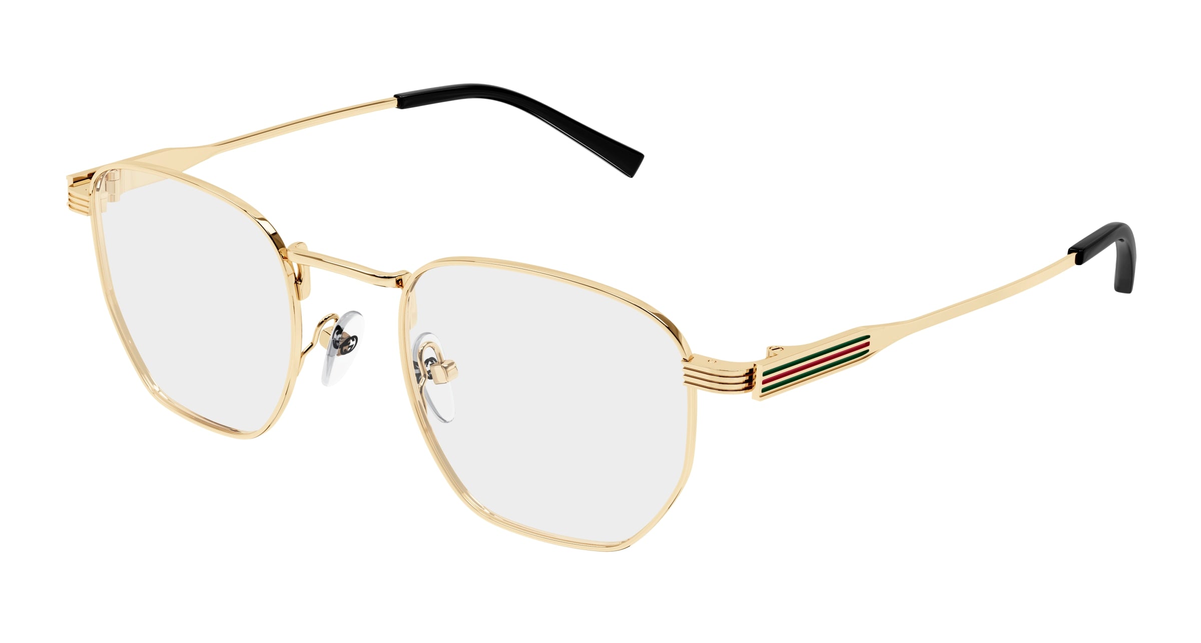 Gucci Uomo Gucci GG1878O 001 Montature da vista Metallo Oro Trasparente Squadrata Gucci Uomo Gucci GG1878O 001 Montature da vista Metallo Oro Trasparente Squadrata