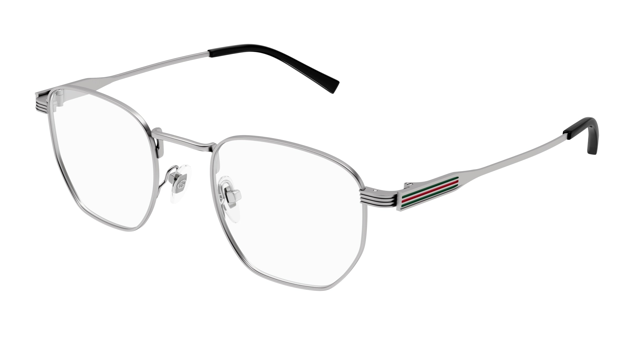 Gucci Uomo Gucci GG1878O 002 Montature da vista Metallo Rutenio Trasparente Squadrata