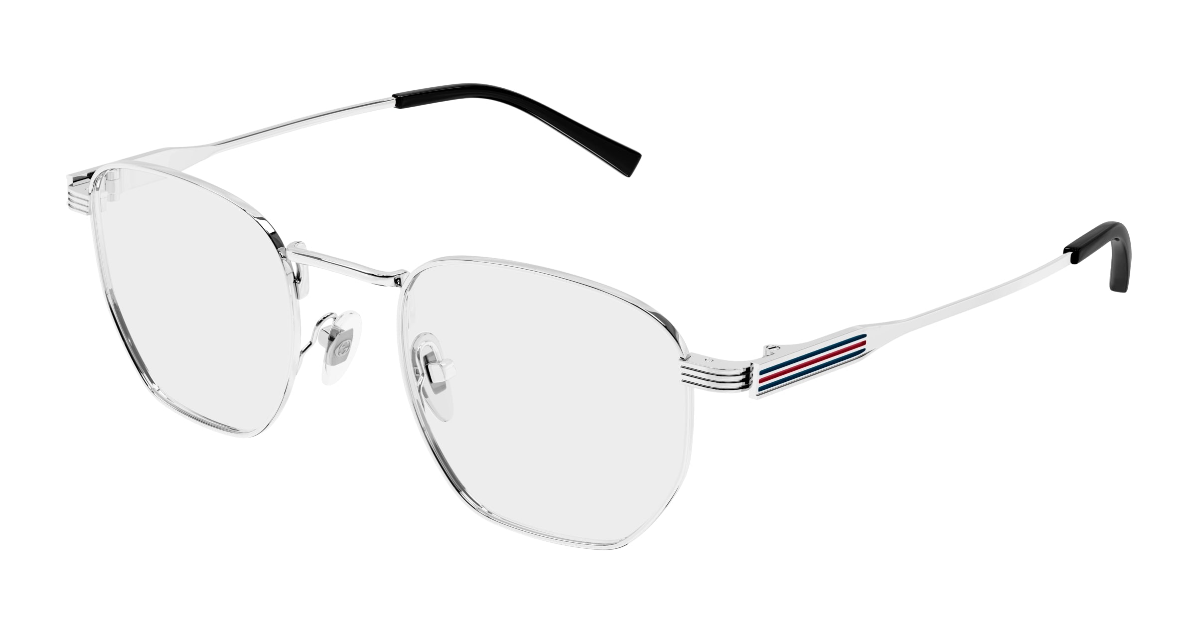 Gucci Uomo Gucci GG1878O 003 Montature da vista Metallo Argento Trasparente Squadrata