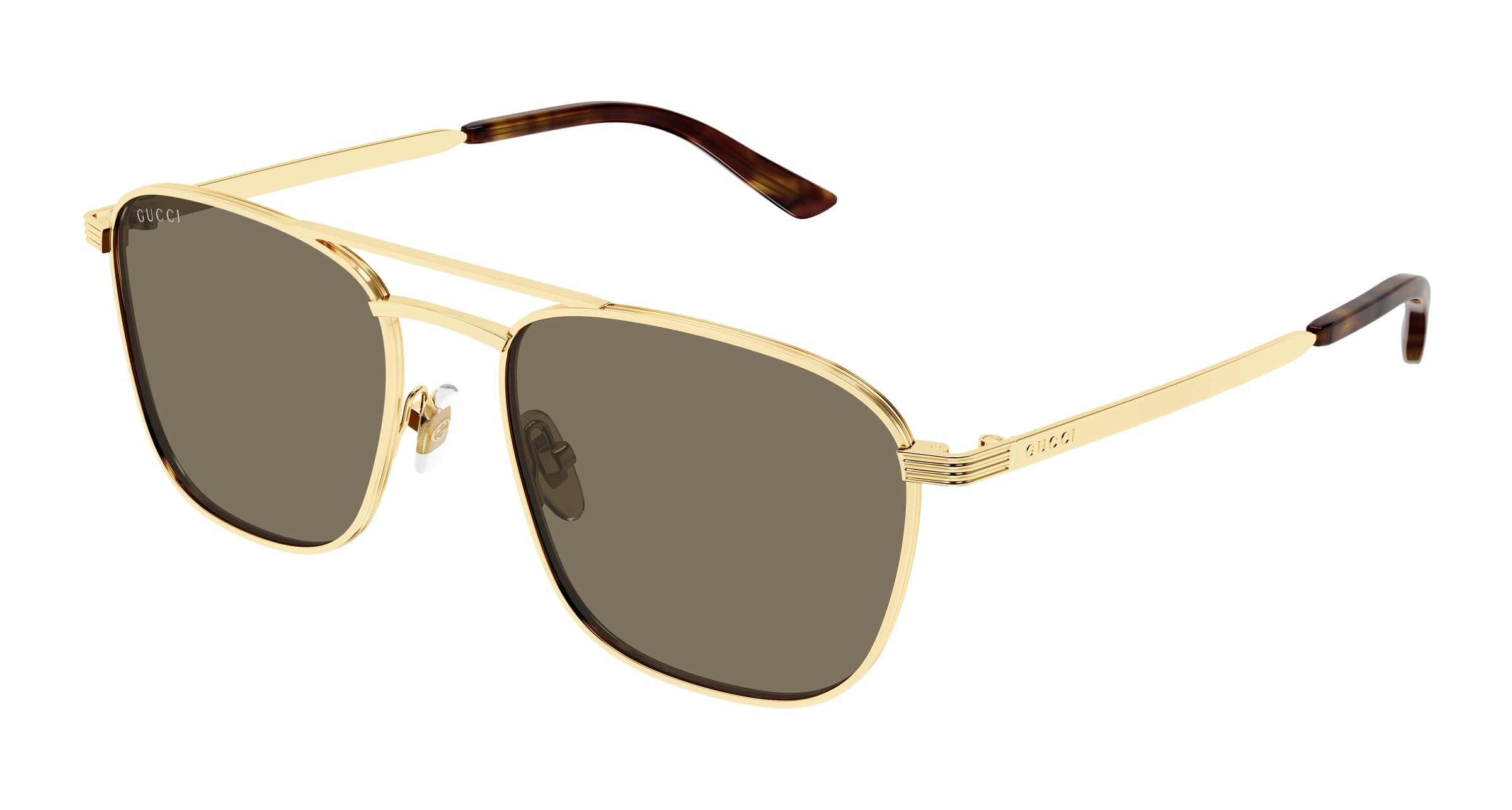 Gucci Uomo Gucci GG1881S 002 Occhiali da sole Metallo Oro Marrone Squadrata Gucci Uomo Gucci GG1881S 002 Occhiali da sole Metallo Oro Marrone Squadrata