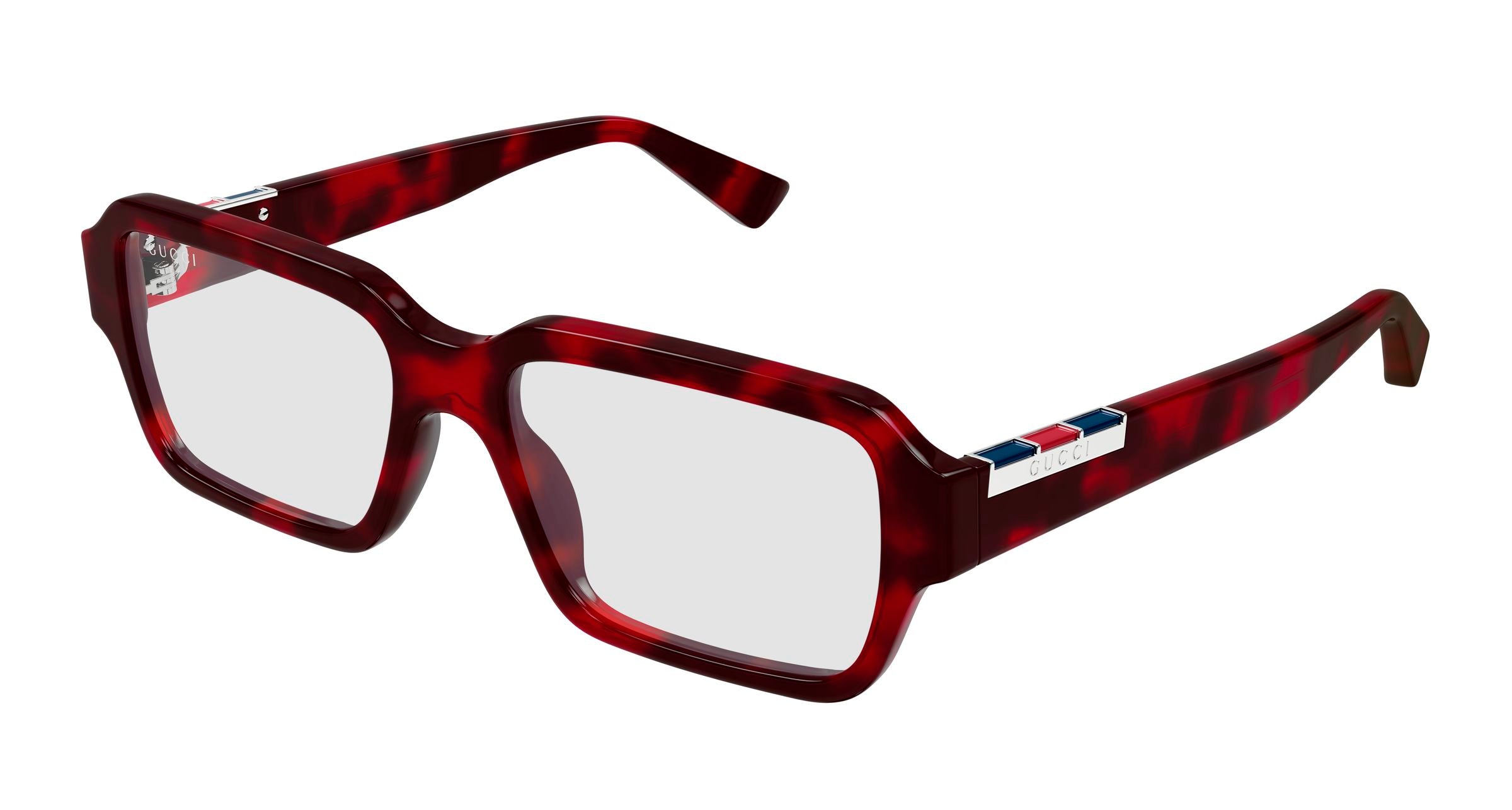 Gucci Uomo Gucci GG1887S 005 Occhiali da sole Acetato Havana Trasparente Squadrata