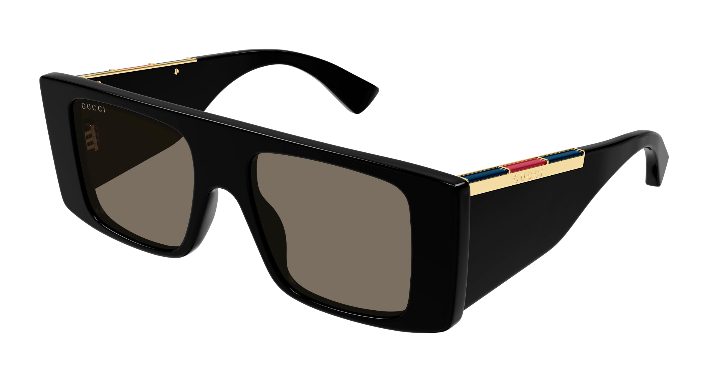 Gucci Uomo Gucci GG1888S 001 Occhiali da sole Acetato Nero Marrone Squadrata