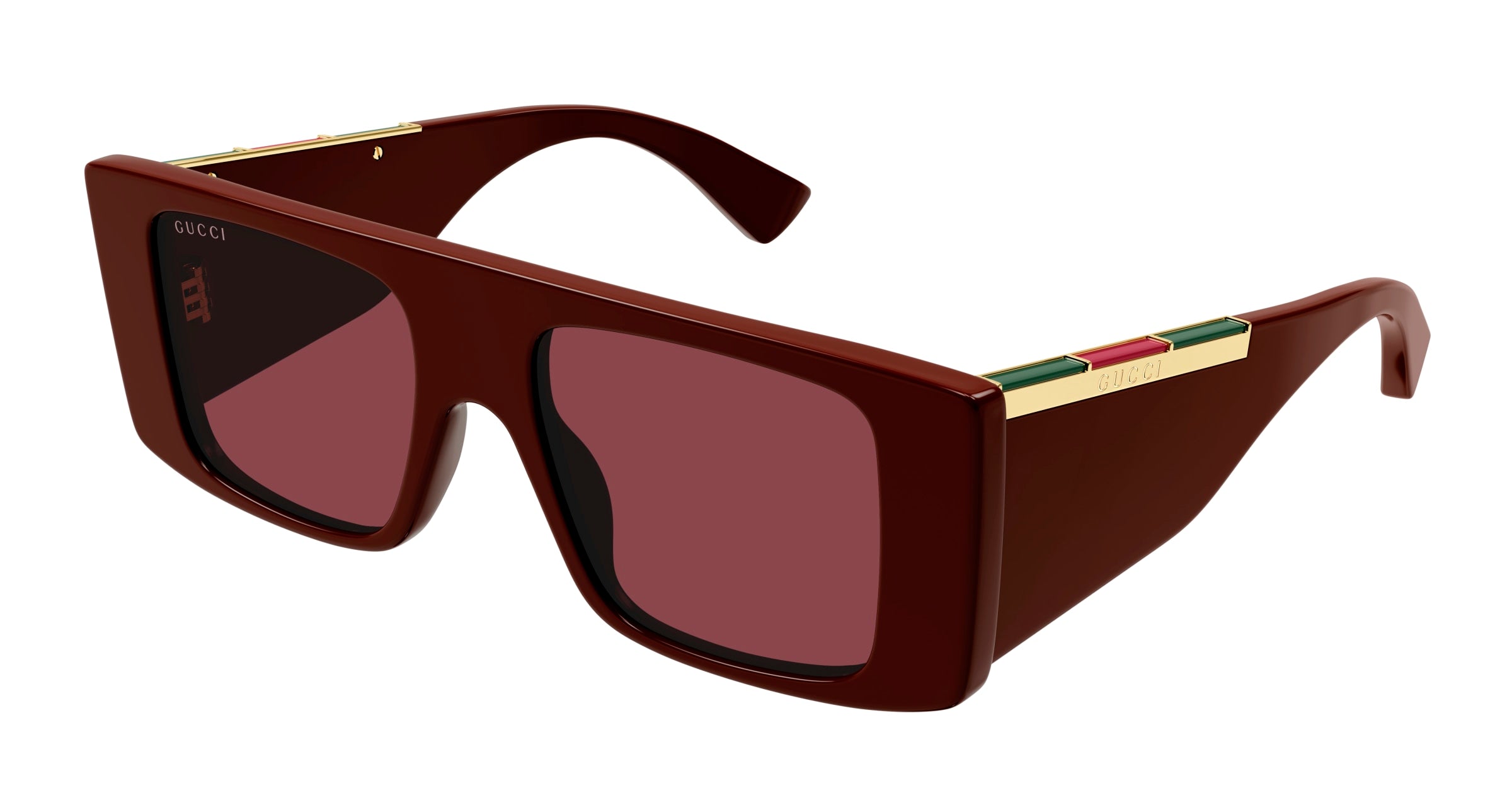 Gucci Uomo Gucci GG1888S 004 Occhiali da sole Acetato Bordeaux Rosso Squadrata