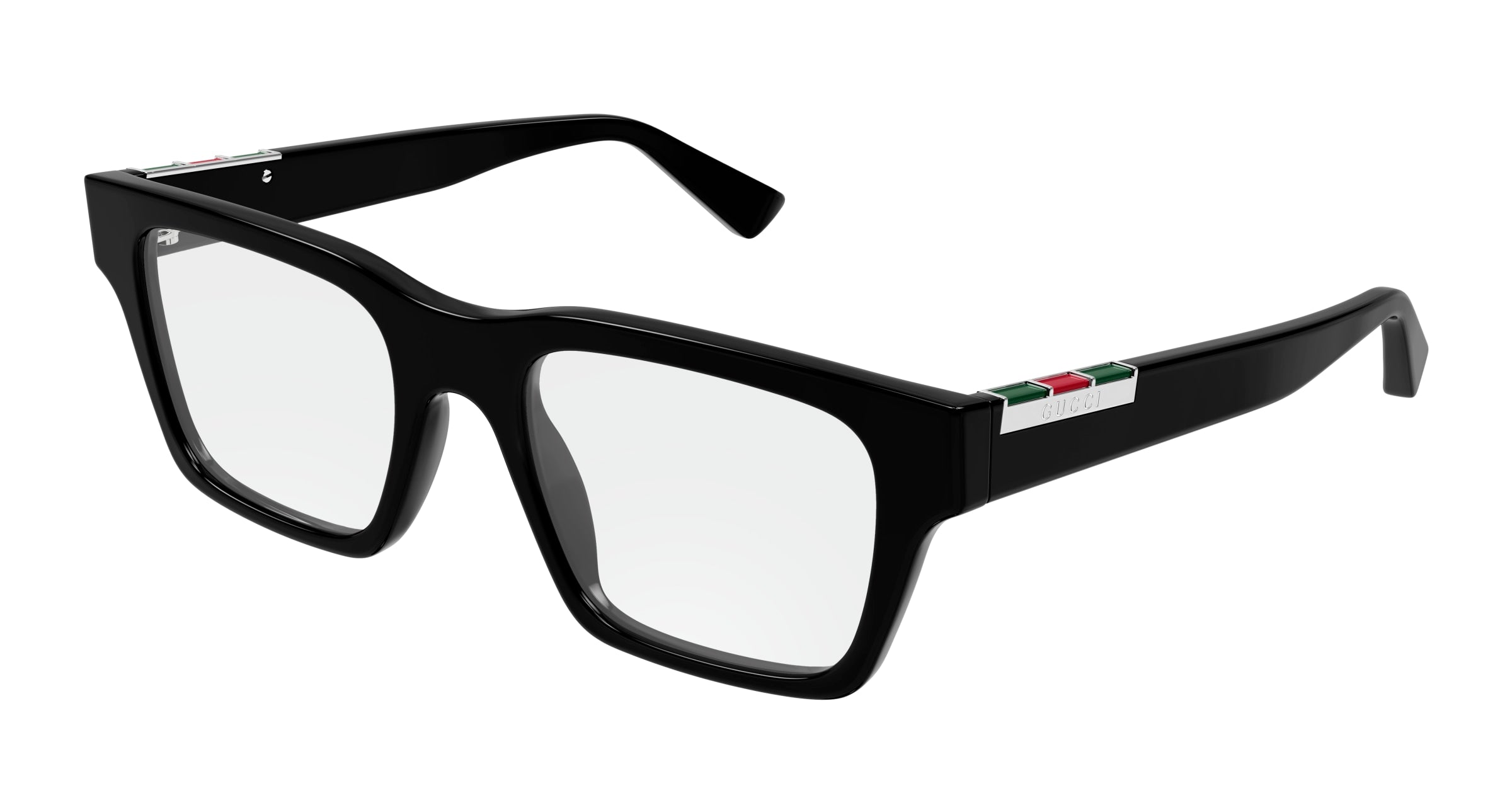 Gucci Uomo Gucci GG1889O 001 Montature da vista Acetato Nero Trasparente Squadrata