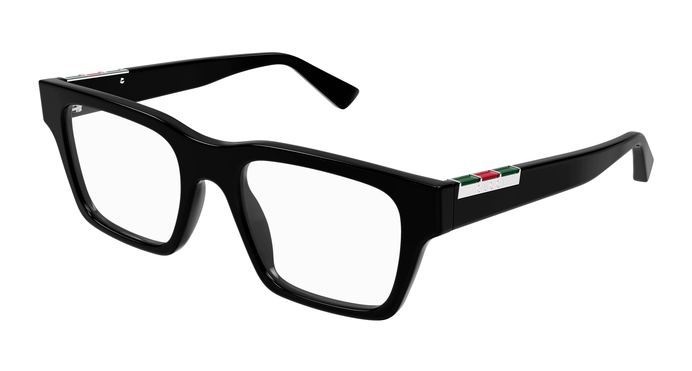 Gucci Uomo Gucci GG1889O 005 Montature da vista Acetato Nero Trasparente Squadrata