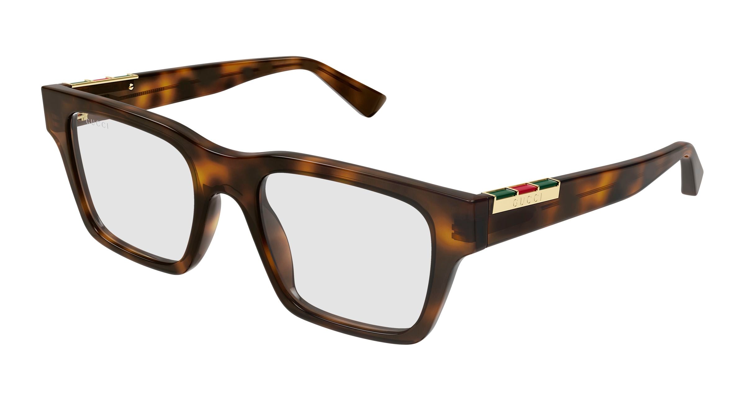 Gucci Uomo Gucci GG1889S 006 Occhiali da sole Acetato Havana Trasparente Squadrata