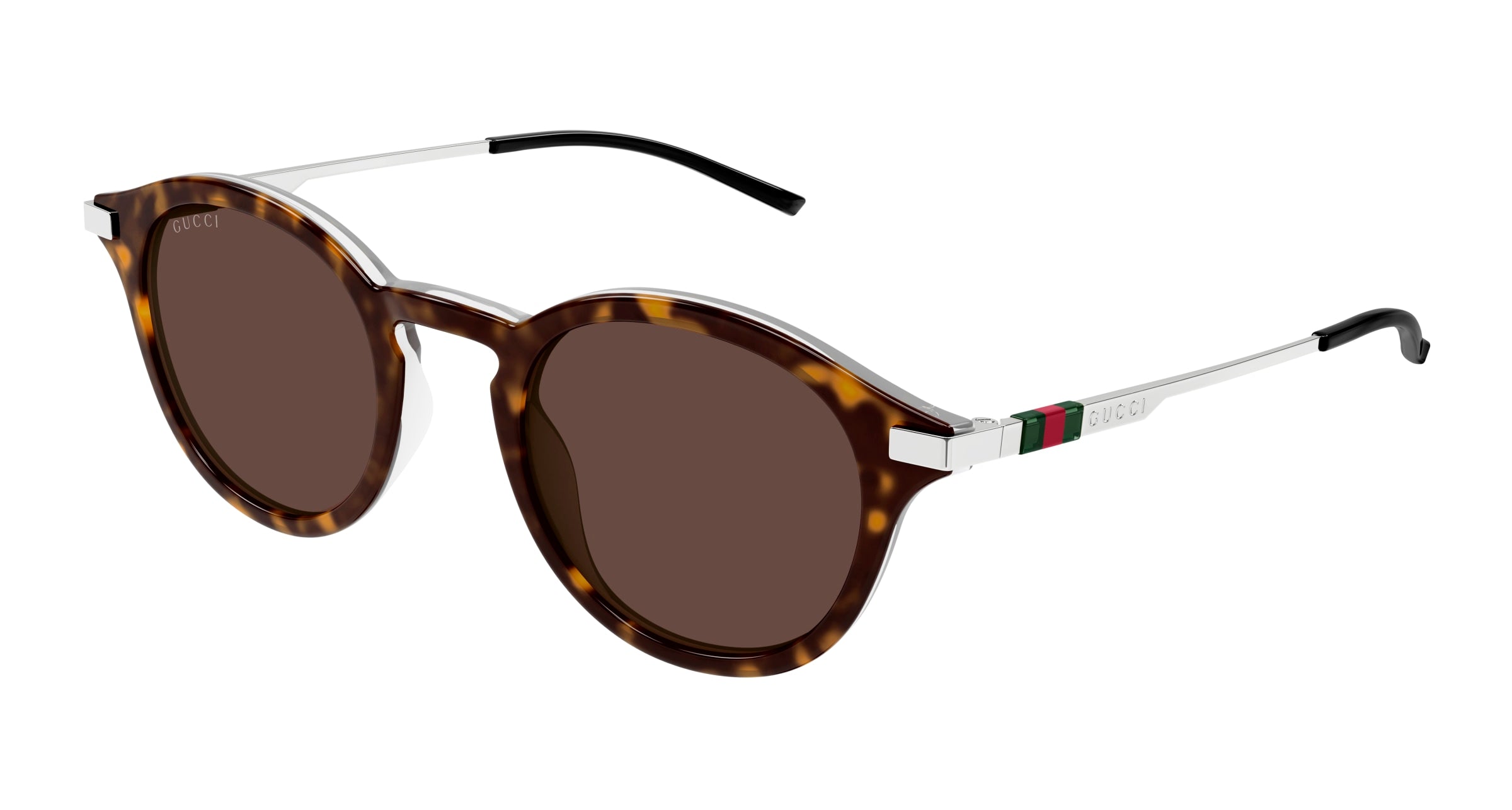 Gucci Uomo Gucci GG1890SA 002 Occhiali da sole Acetato Havana Marrone Rotonda