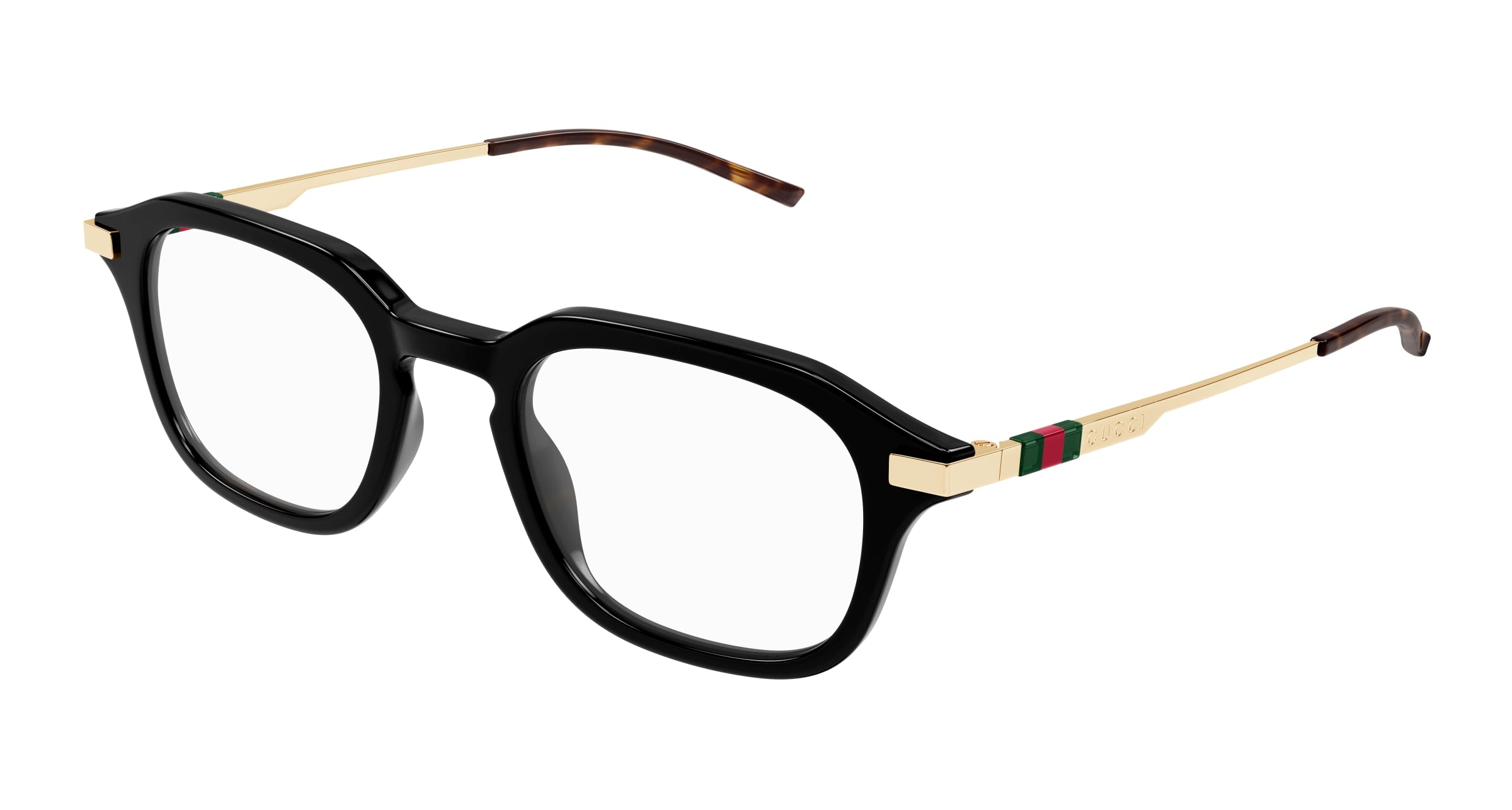 Gucci Uomo Gucci GG1891O 001 Montature da vista Acetato Nero Trasparente Squadrata