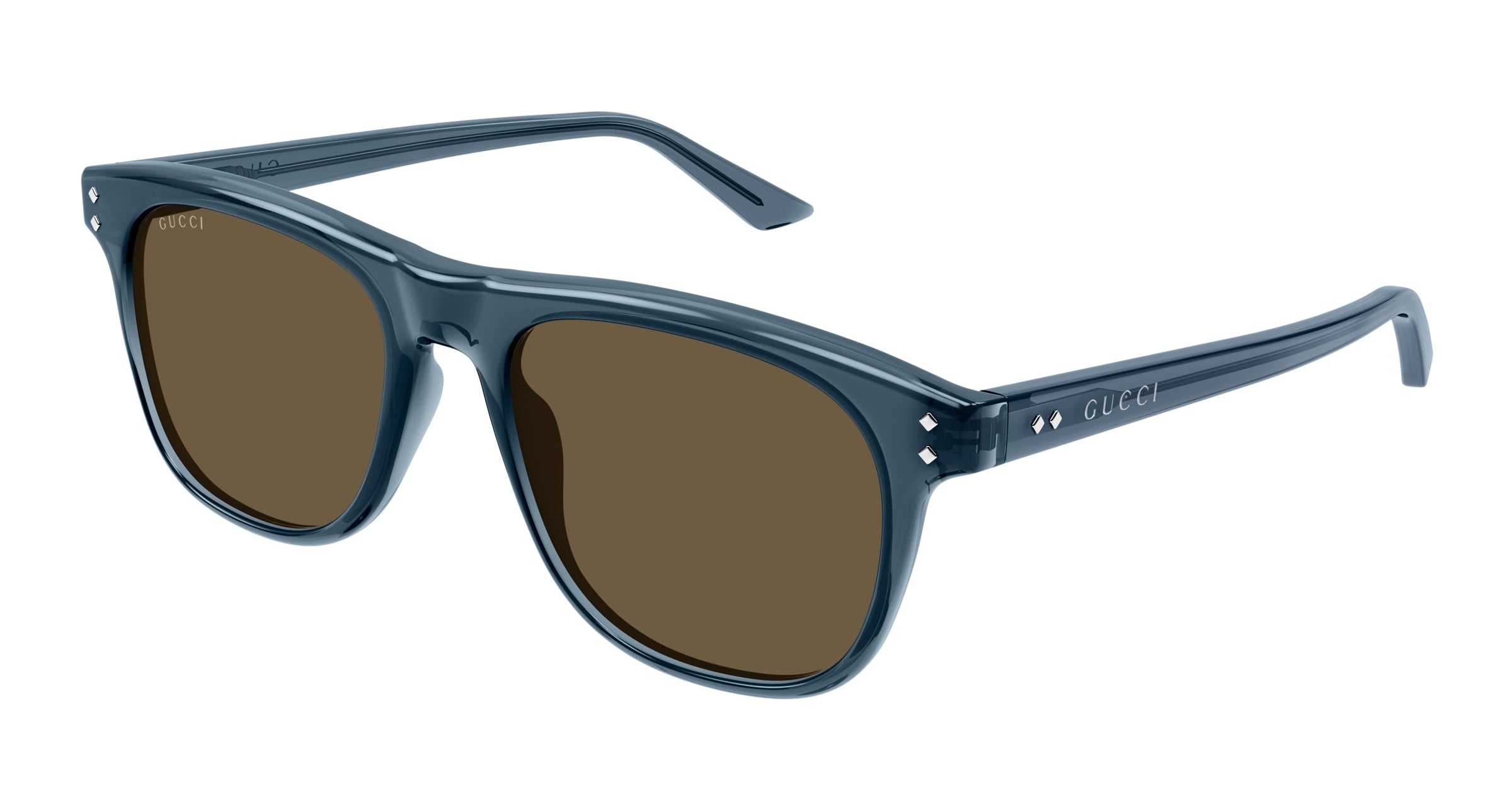 Gucci Uomo Gucci GG1893S 004 Occhiali da sole Acetato Blu Marrone Squadrata