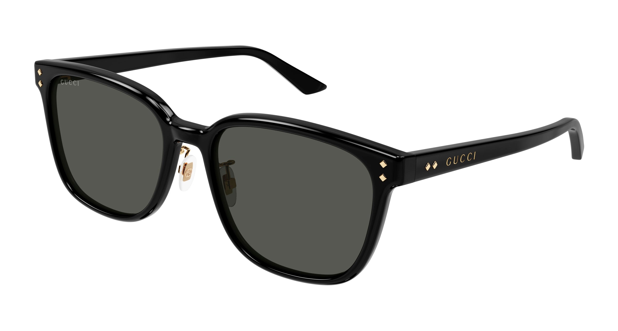 Gucci Uomo Gucci GG1896SK 001 Occhiali da sole Acetato Nero Grigio Squadrata