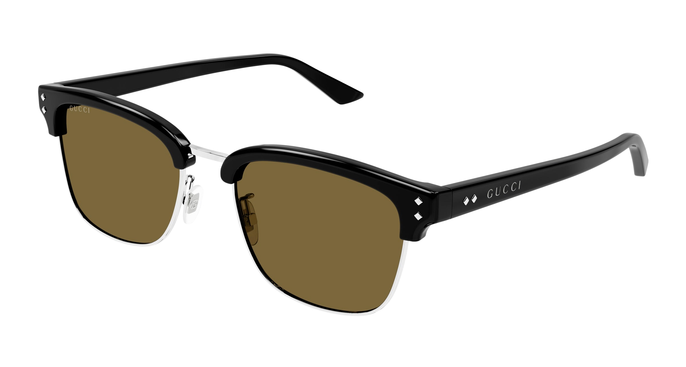 Gucci Uomo Gucci GG1897SK 003 Occhiali da sole Acetato Nero Marrone Squadrata