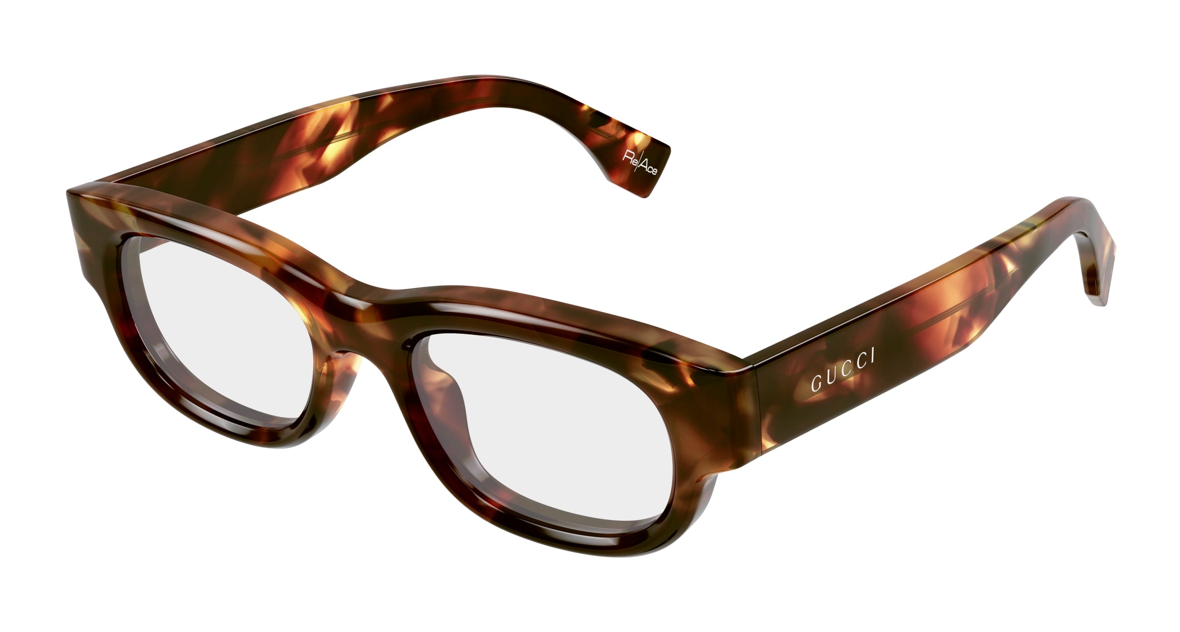 Gucci Uomo Gucci GG1910O 001 Montature da vista Acetato Havana Trasparente Squadrata Gucci Uomo Gucci GG1910O 001 Montature da vista Acetato Havana Trasparente Squadrata