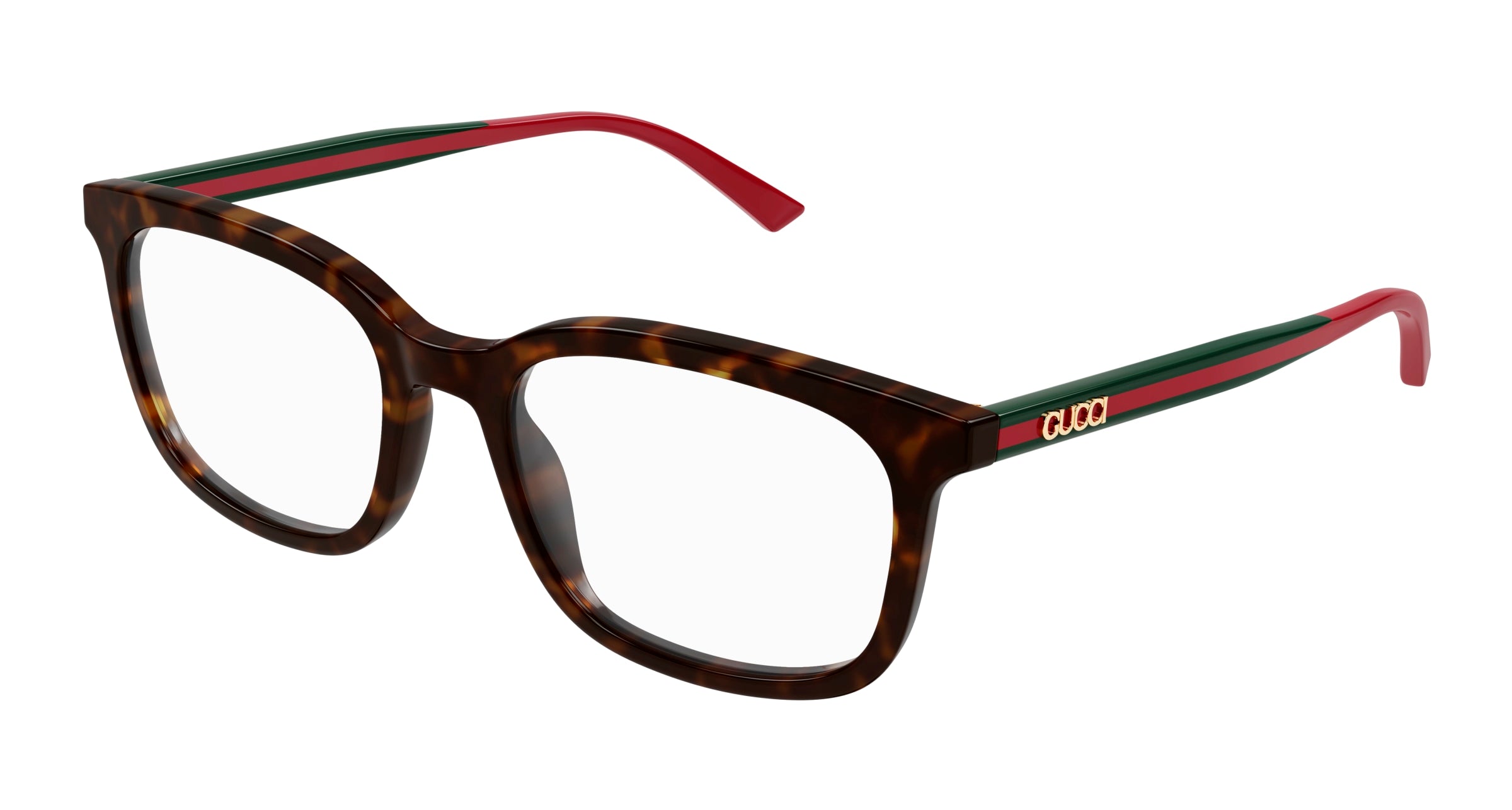 Gucci Uomo Gucci GG1928O 002 Montature da vista Acetato Havana Trasparente Squadrata