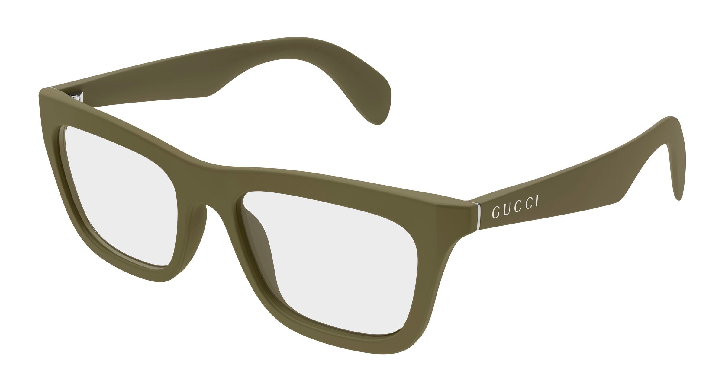 Gucci Uomo Gucci GG1933O 004 Montature da vista Iniettato Verde Trasparente Squadrata