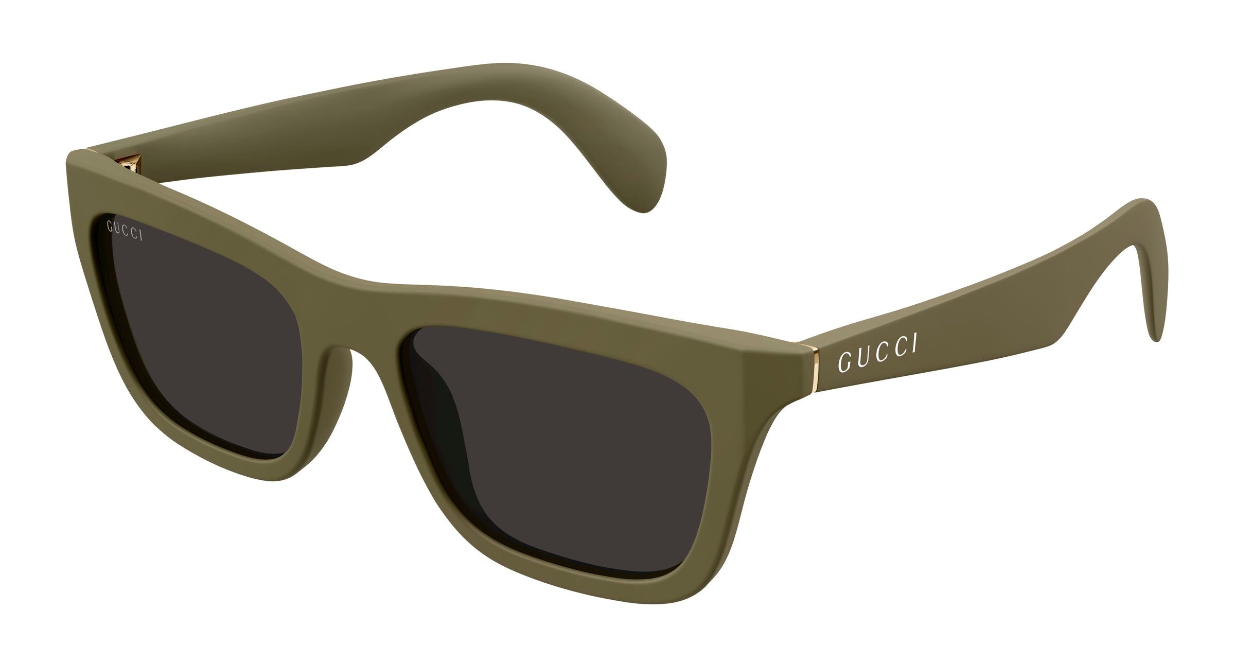 Gucci Uomo Gucci GG1933S 004 Occhiali da sole Iniettato Verde Grigio Squadrata