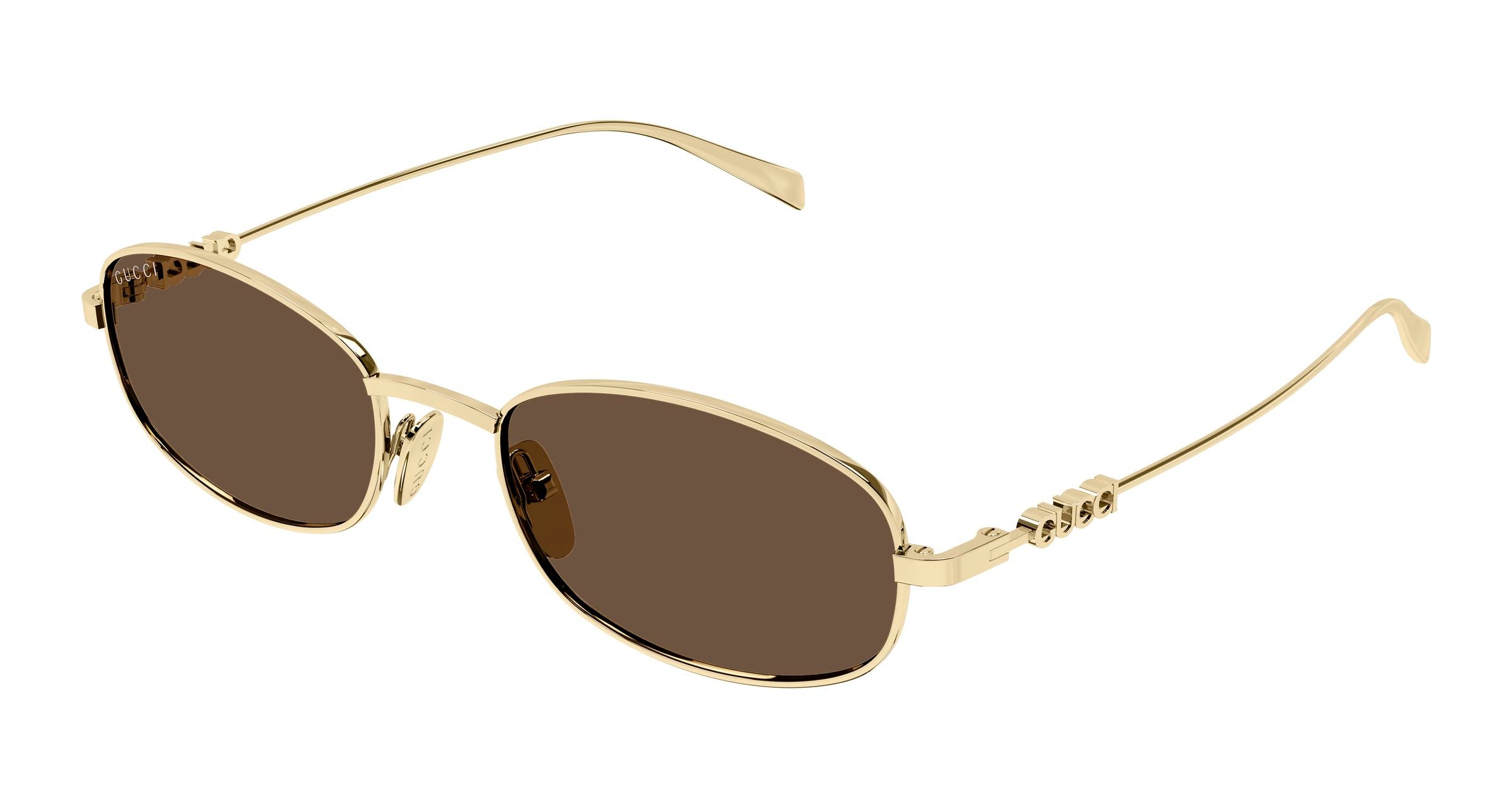 Gucci Uomo Gucci GG1940S 002 Occhiali da sole Metallo Oro Marrone Rotonda Gucci Uomo Gucci GG1940S 002 Occhiali da sole Metallo Oro Marrone Rotonda