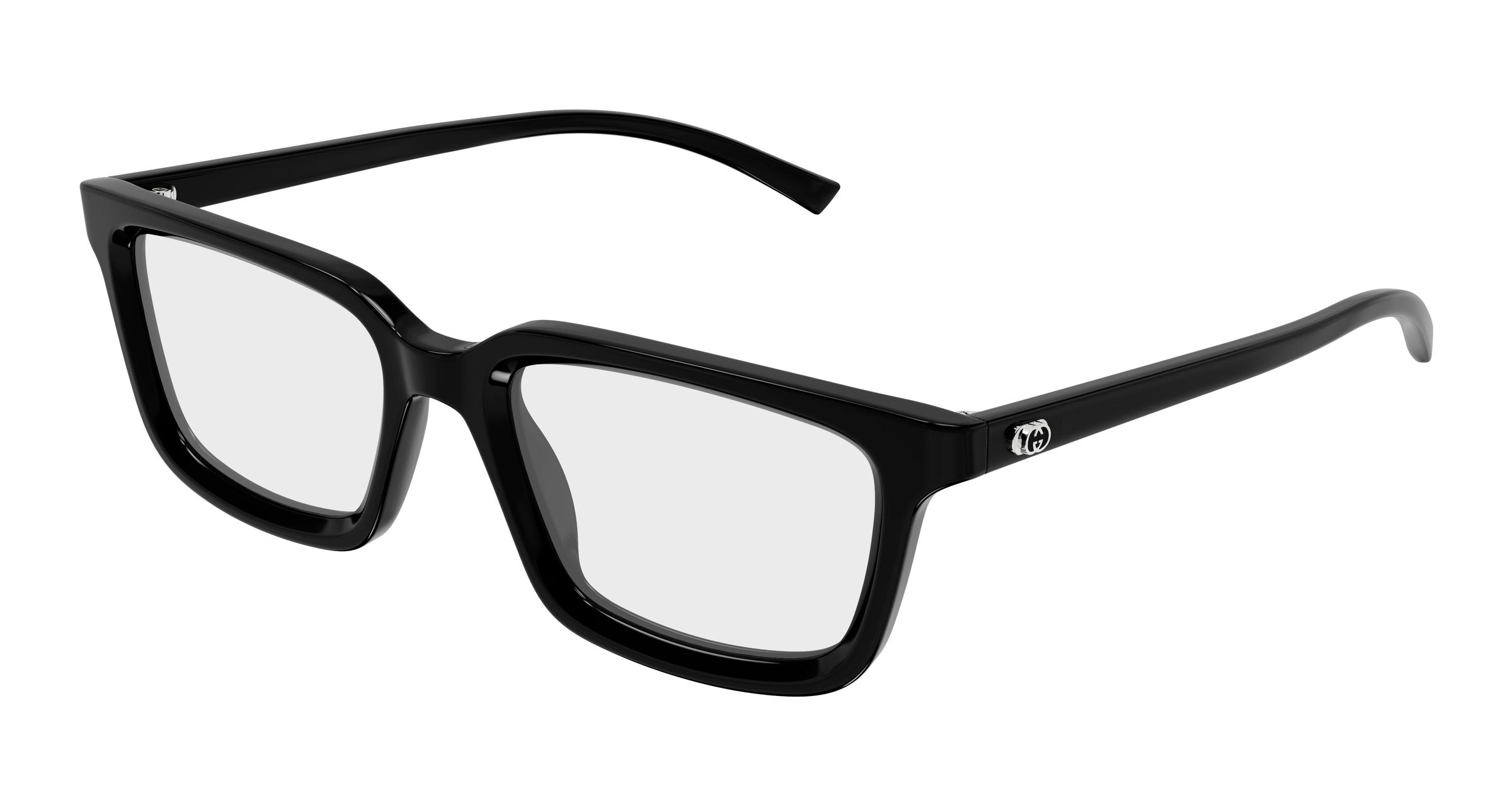 Gucci Uomo Gucci GG1947O 005 Montature da vista Acetato Nero Trasparente Squadrata