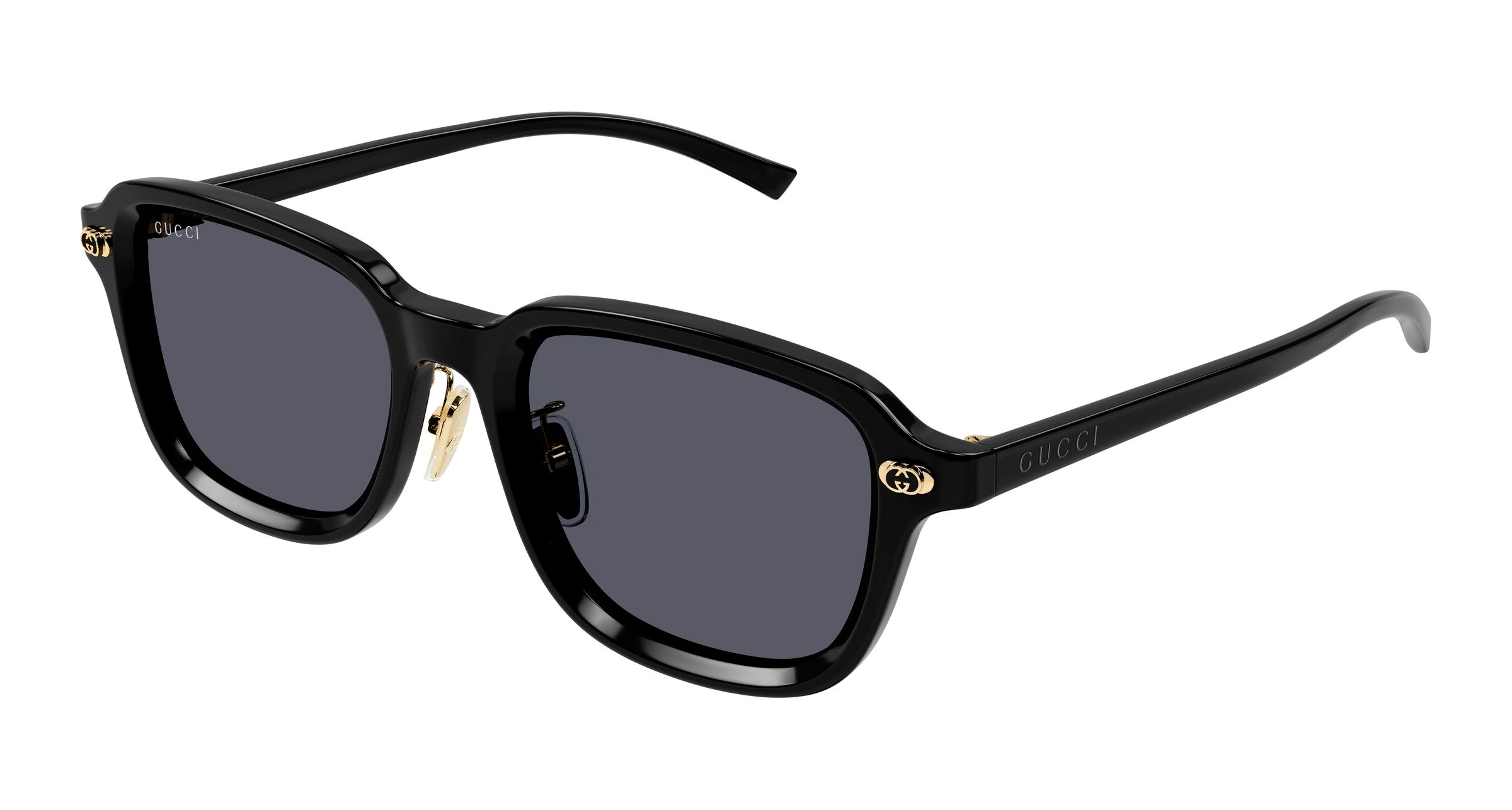 Gucci Uomo Gucci GG1948SK 001 Occhiali da sole Acetato Nero Grigio Squadrata