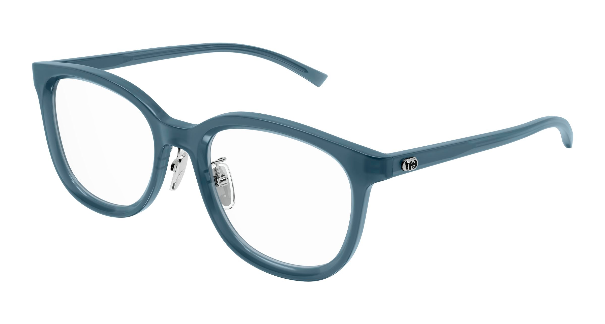 Gucci Uomo Gucci GG1949OK 003 Montature da vista Acetato Blu Trasparente Rotonda Gucci Uomo Gucci GG1949OK 003 Montature da vista Acetato Blu Trasparente Rotonda