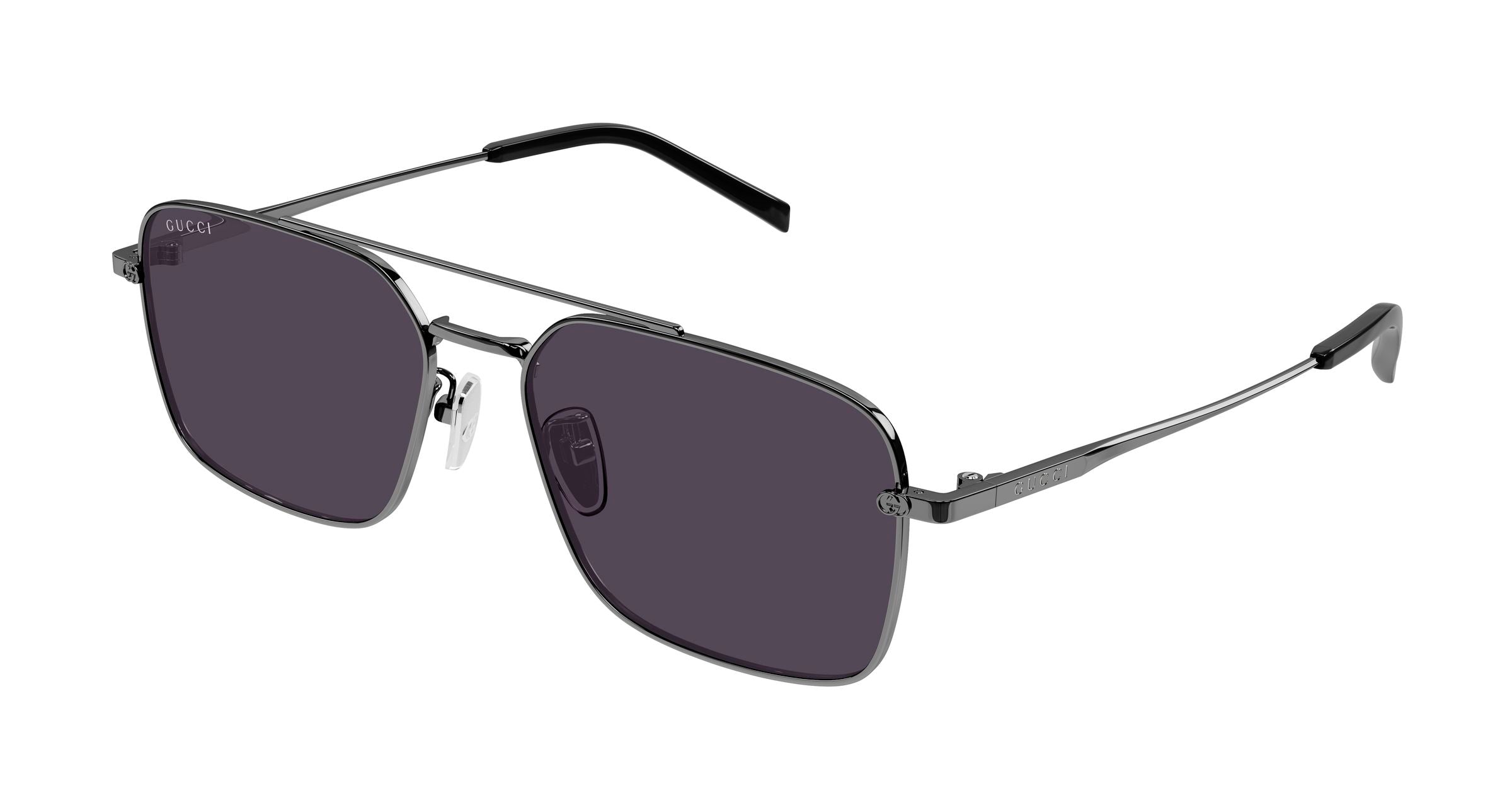 Gucci Uomo Gucci GG1957SA 003 Occhiali da sole Metallo Rutenio Viola Squadrata Gucci Uomo Gucci GG1957SA 003 Occhiali da sole Metallo Rutenio Viola Squadrata