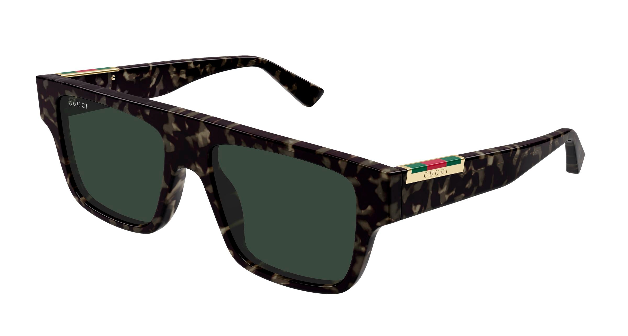 Gucci Uomo Gucci GG1960S 004 Occhiali da sole Acetato Havana Verde Squadrata Gucci Uomo Gucci GG1960S 004 Occhiali da sole Acetato Havana Verde Squadrata