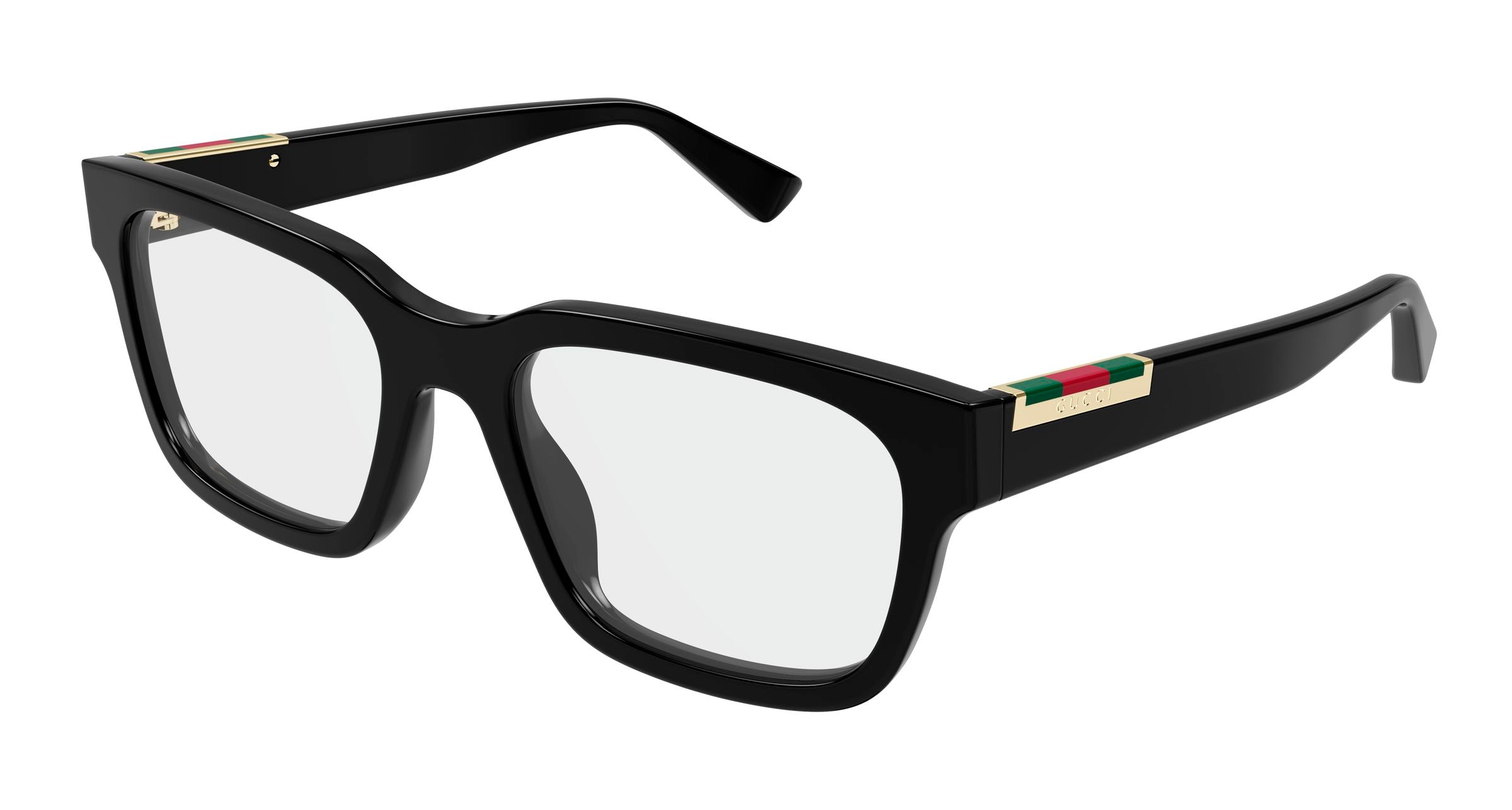 Gucci Uomo Gucci GG1961O 001 Montature da vista Acetato Nero Trasparente Squadrata