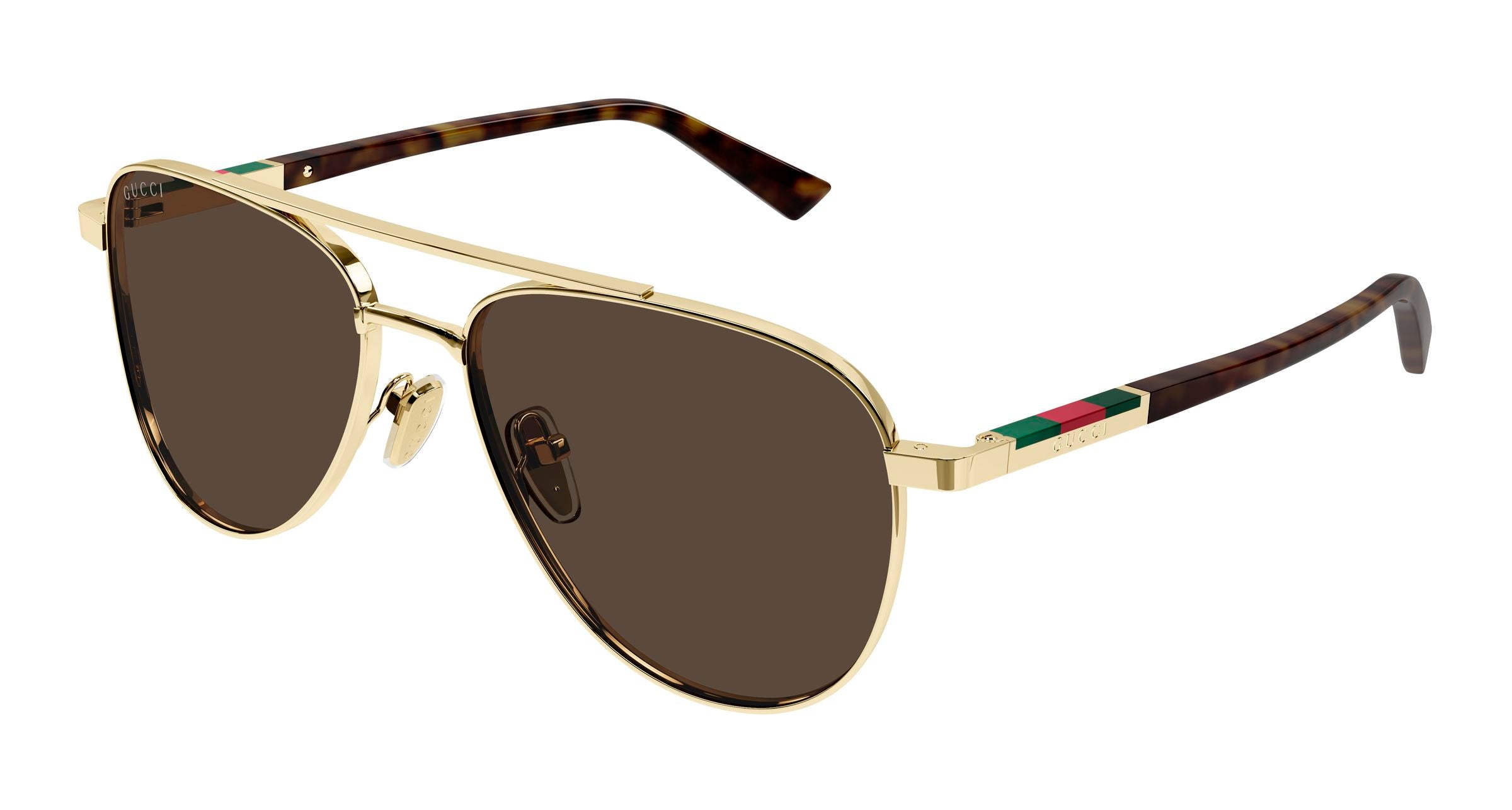 Gucci Uomo Gucci GG1962S 002 Occhiali da sole Metallo Oro Marrone Pilot Gucci Uomo Gucci GG1962S 002 Occhiali da sole Metallo Oro Marrone Pilot