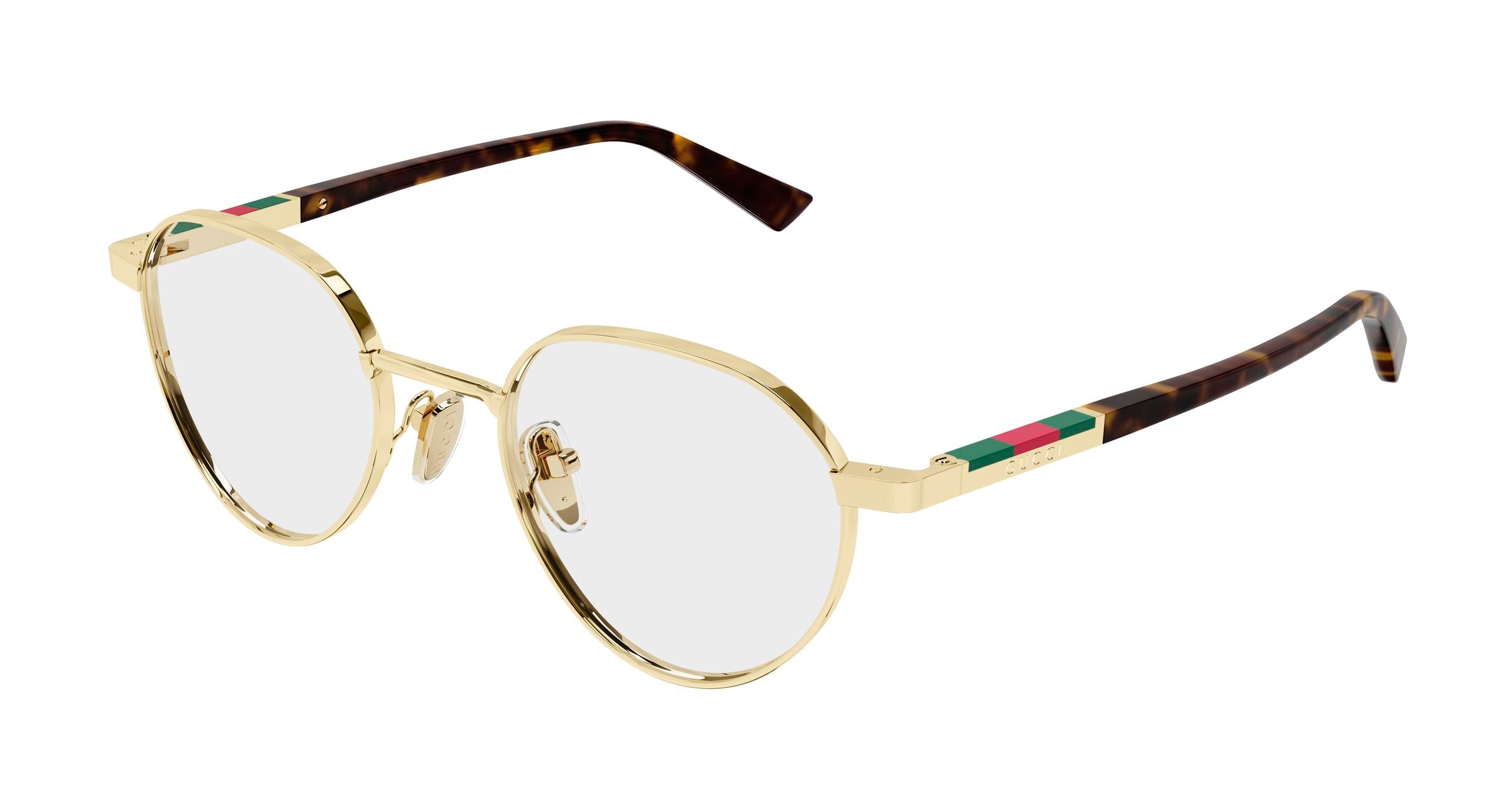 Gucci Uomo Gucci GG1963O 002 Montature da vista Metallo Oro Trasparente Rotonda Gucci Uomo Gucci GG1963O 002 Montature da vista Metallo Oro Trasparente Rotonda