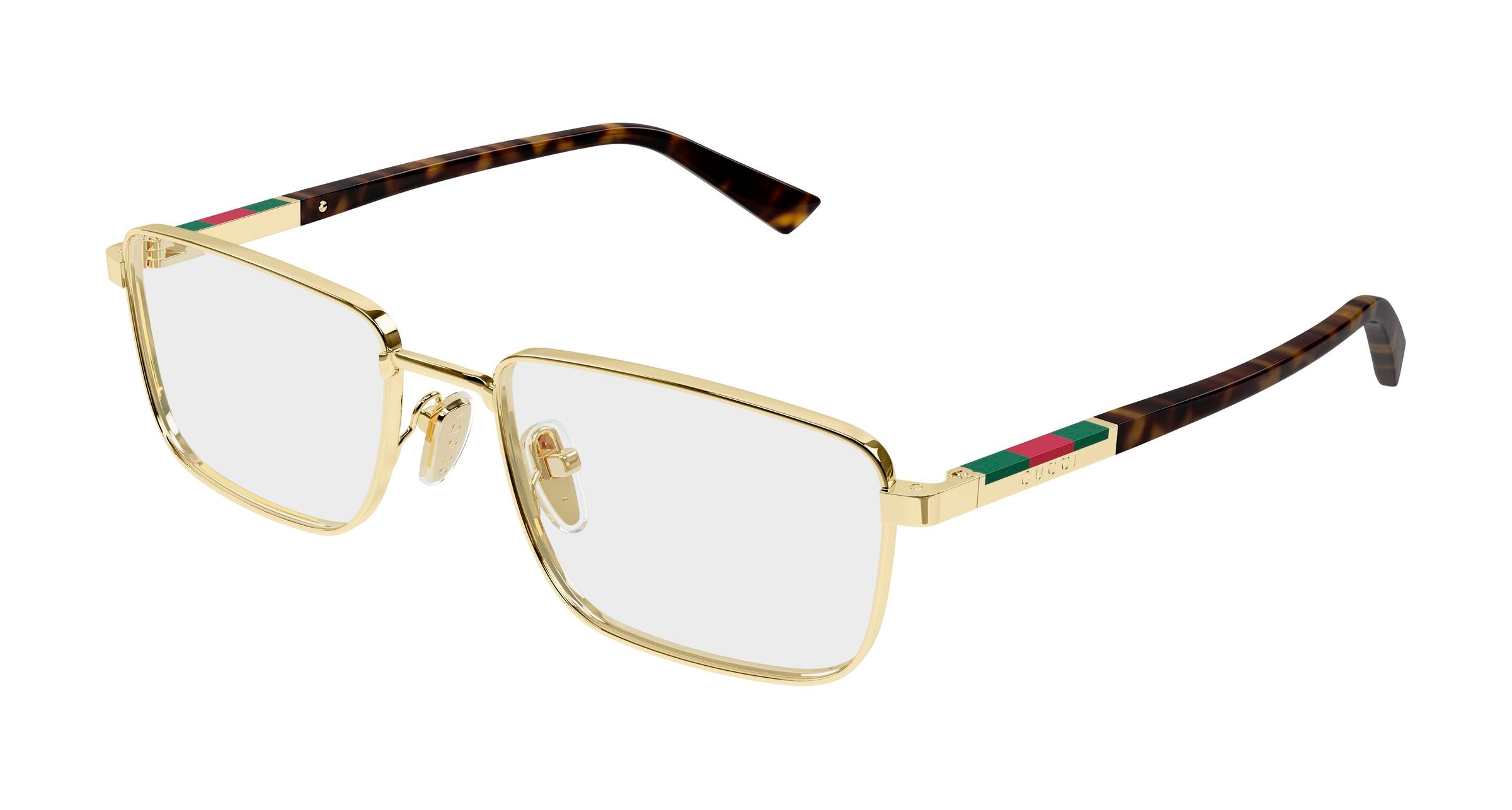 Gucci Uomo Gucci GG1964O 002 Montature da vista Metallo Oro Trasparente Squadrata