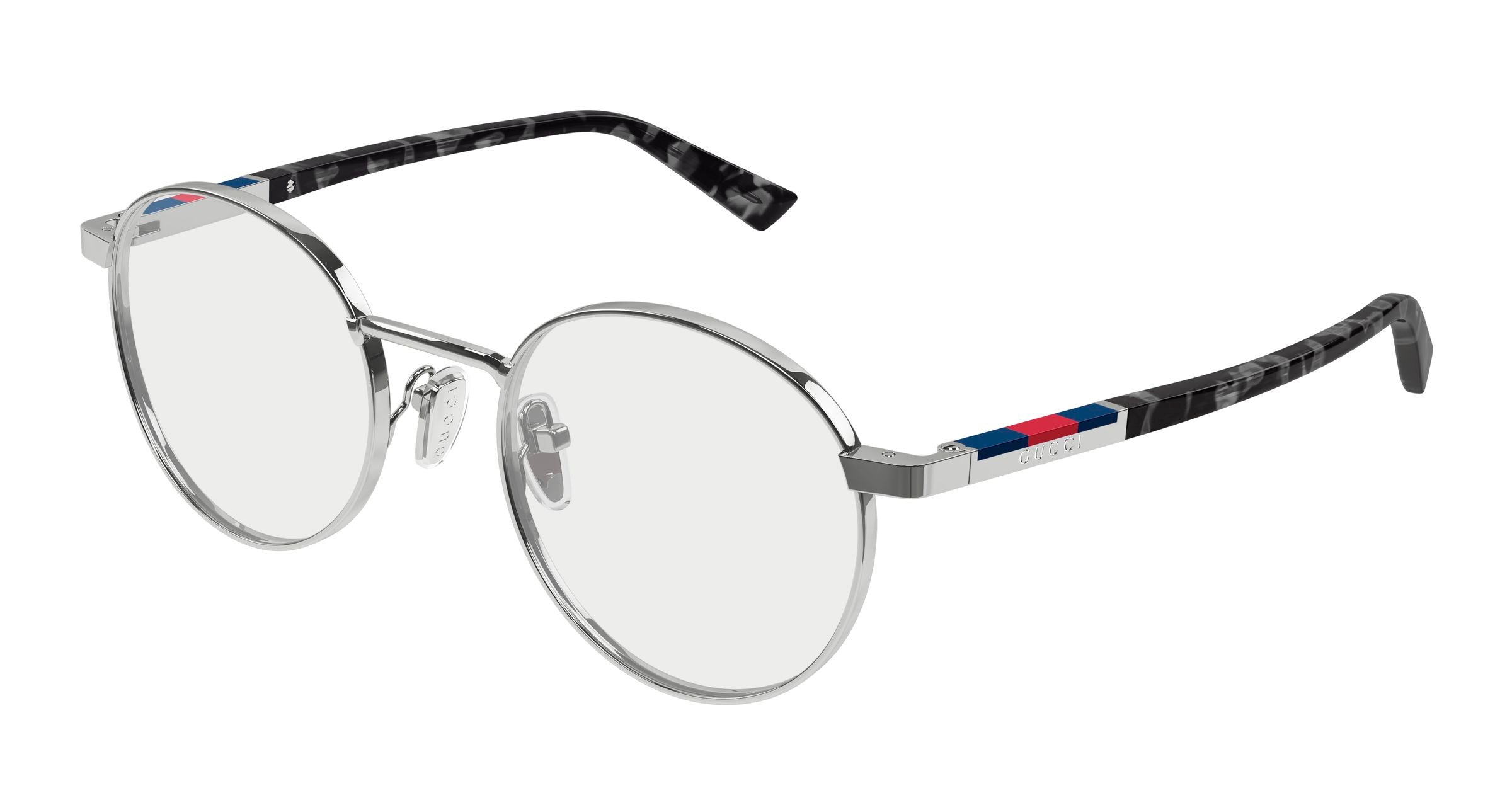 Gucci Uomo Gucci GG1966OK 003 Montature da vista Metallo Rutenio Trasparente Rotonda Gucci Uomo Gucci GG1966OK 003 Montature da vista Metallo Rutenio Trasparente Rotonda