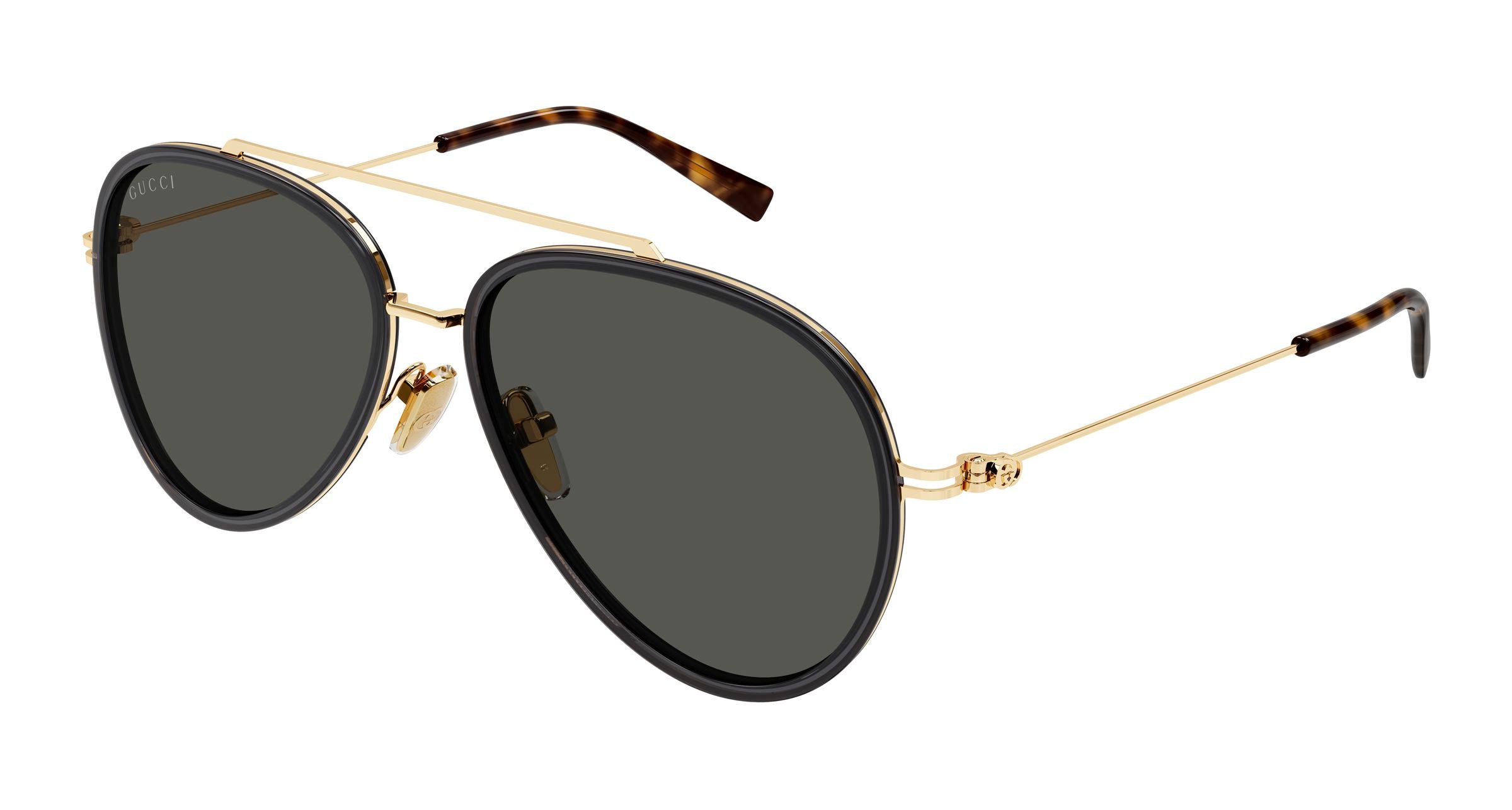 Gucci Uomo Gucci GG1981S 001 Occhiali da sole Iniettato Grigio Grigio Pilot
