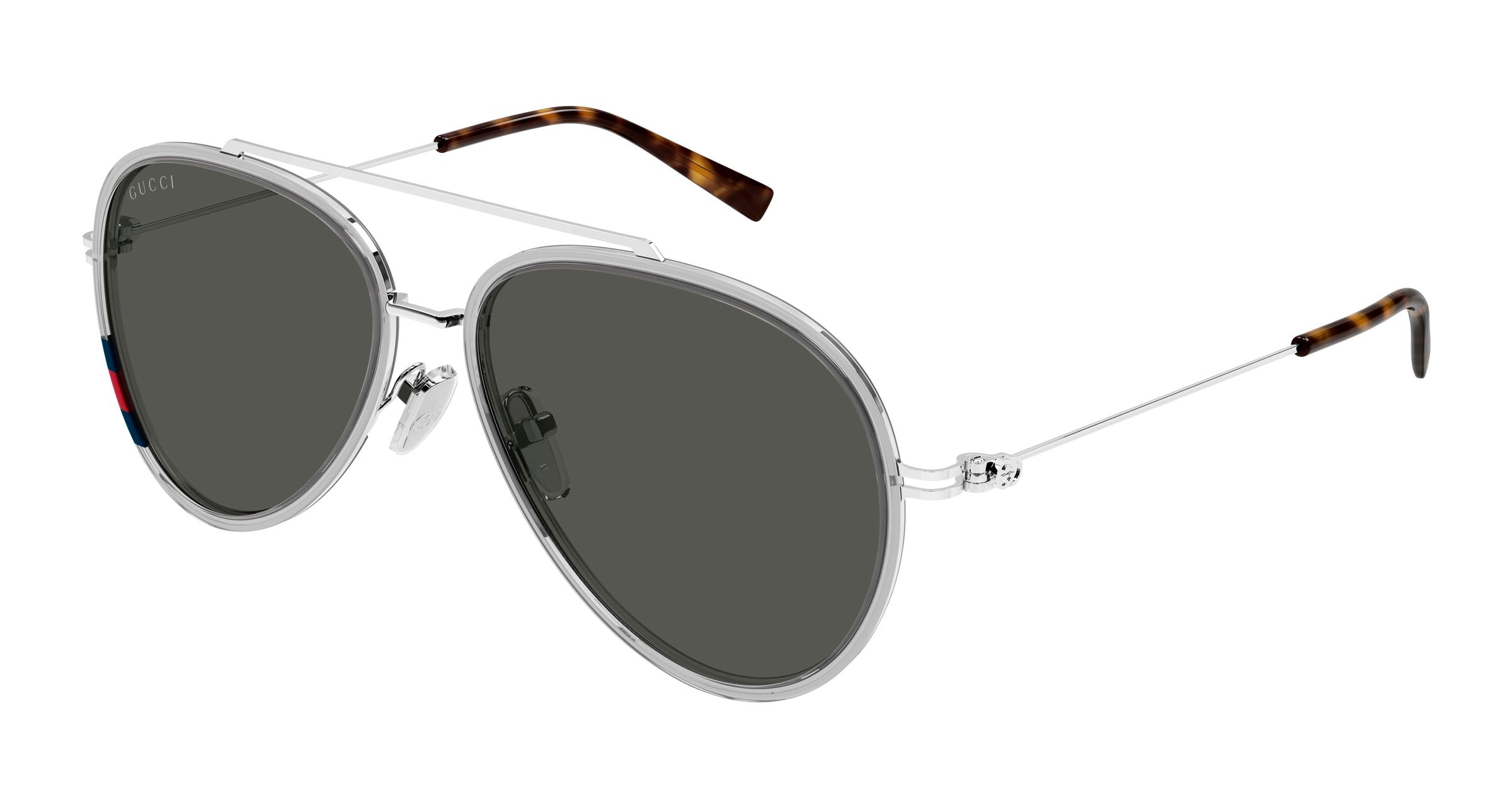 Gucci Uomo Gucci GG1981S 005 Occhiali da sole Iniettato Grigio Grigio Pilot Gucci Uomo Gucci GG1981S 005 Occhiali da sole Iniettato Grigio Grigio Pilot