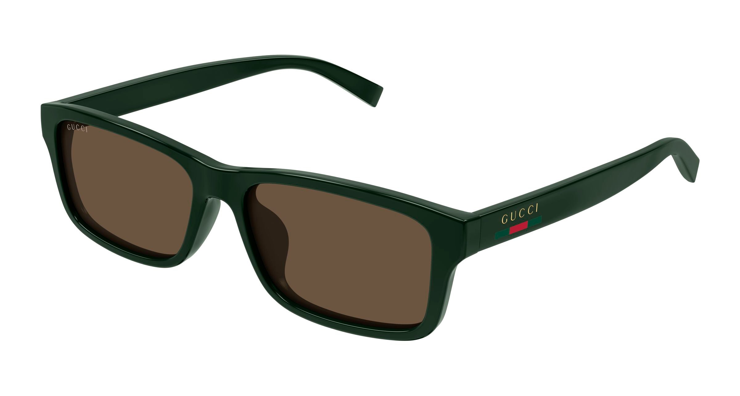 Gucci Uomo Gucci GG1986SA 003 Occhiali da sole Iniettato Verde Marrone Squadrata