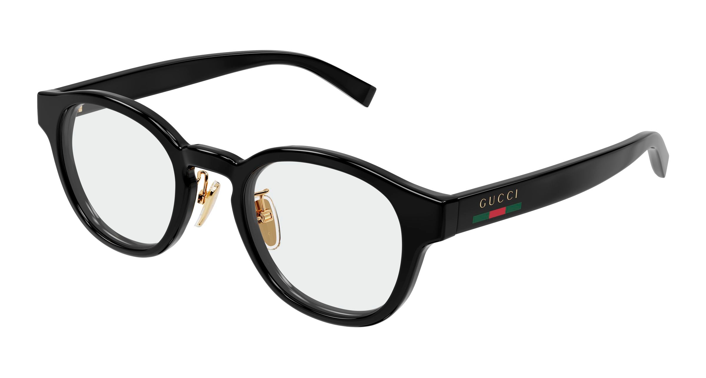 Gucci Uomo Gucci GG1988OK 001 Montature da vista Iniettato Nero Trasparente Rotonda Gucci Uomo Gucci GG1988OK 001 Montature da vista Iniettato Nero Trasparente Rotonda