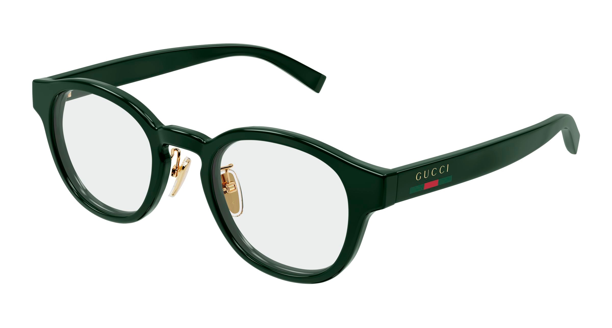 Gucci Uomo Gucci GG1988OK 003 Montature da vista Iniettato Verde Trasparente Rotonda Gucci Uomo Gucci GG1988OK 003 Montature da vista Iniettato Verde Trasparente Rotonda