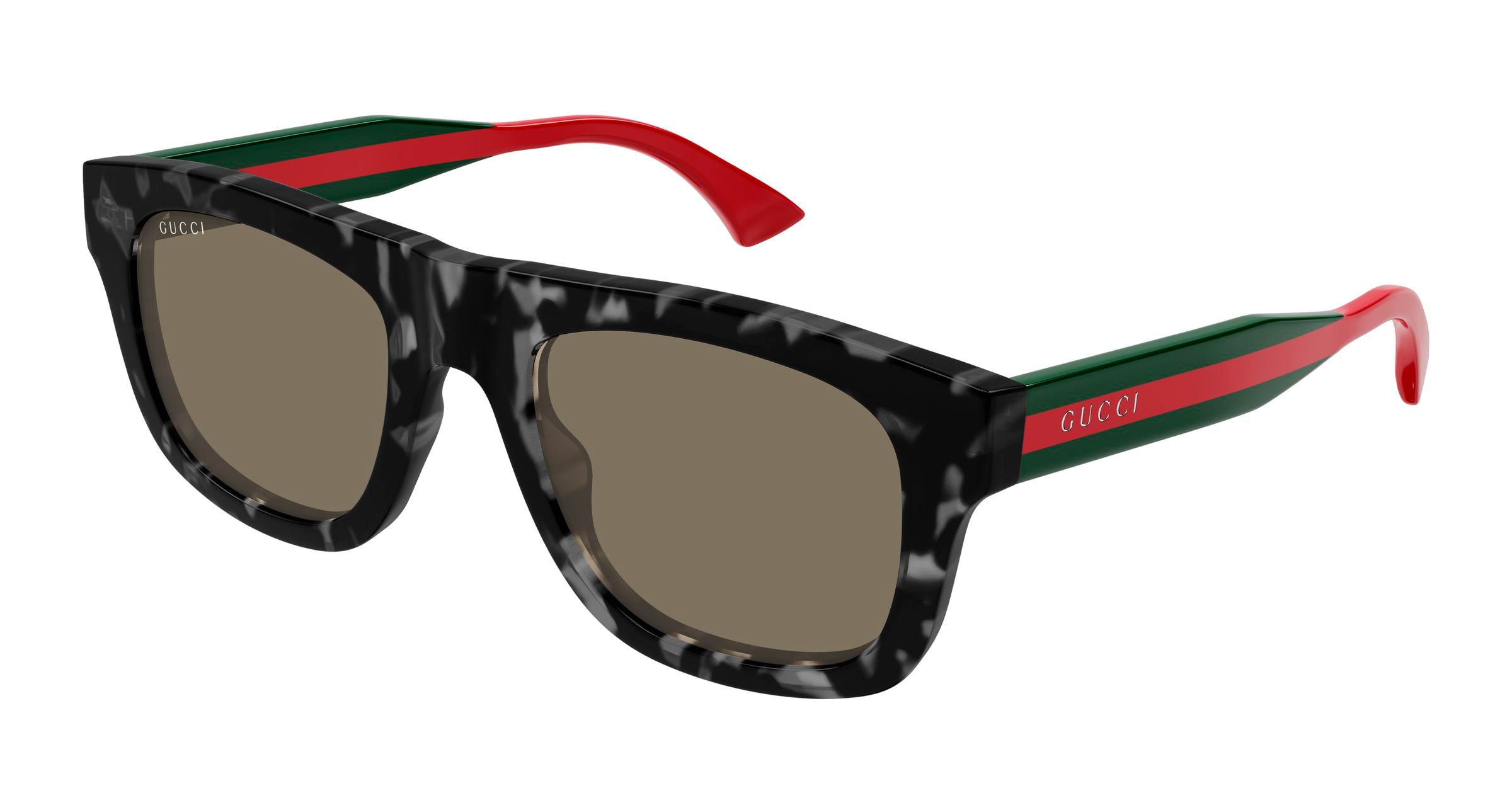 Gucci Uomo Gucci GG1991S 002 Occhiali da sole Acetato Havana Marrone Squadrata