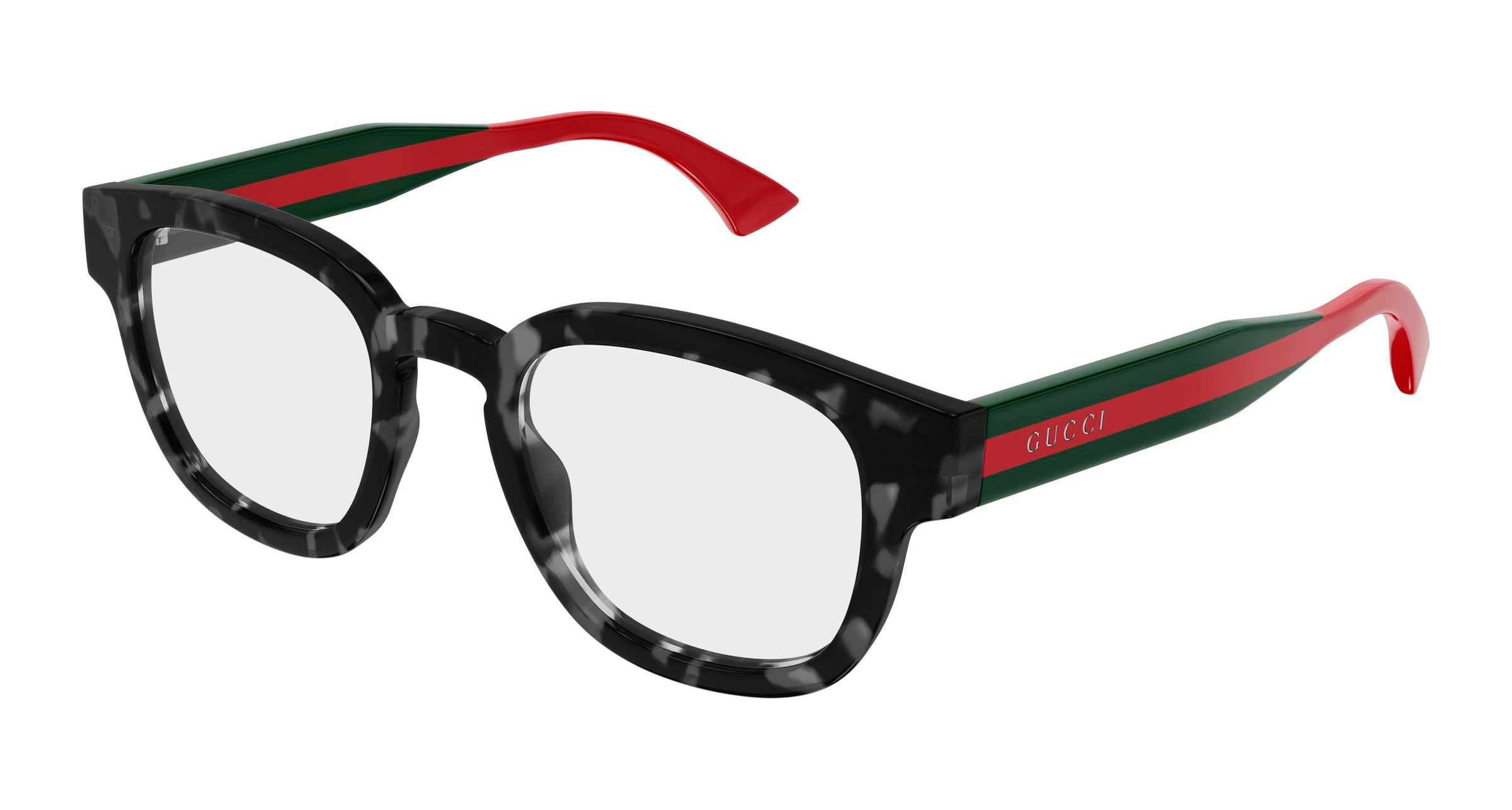 Gucci Uomo Gucci GG1992O 002 Montature da vista Acetato Havana Trasparente Rotonda